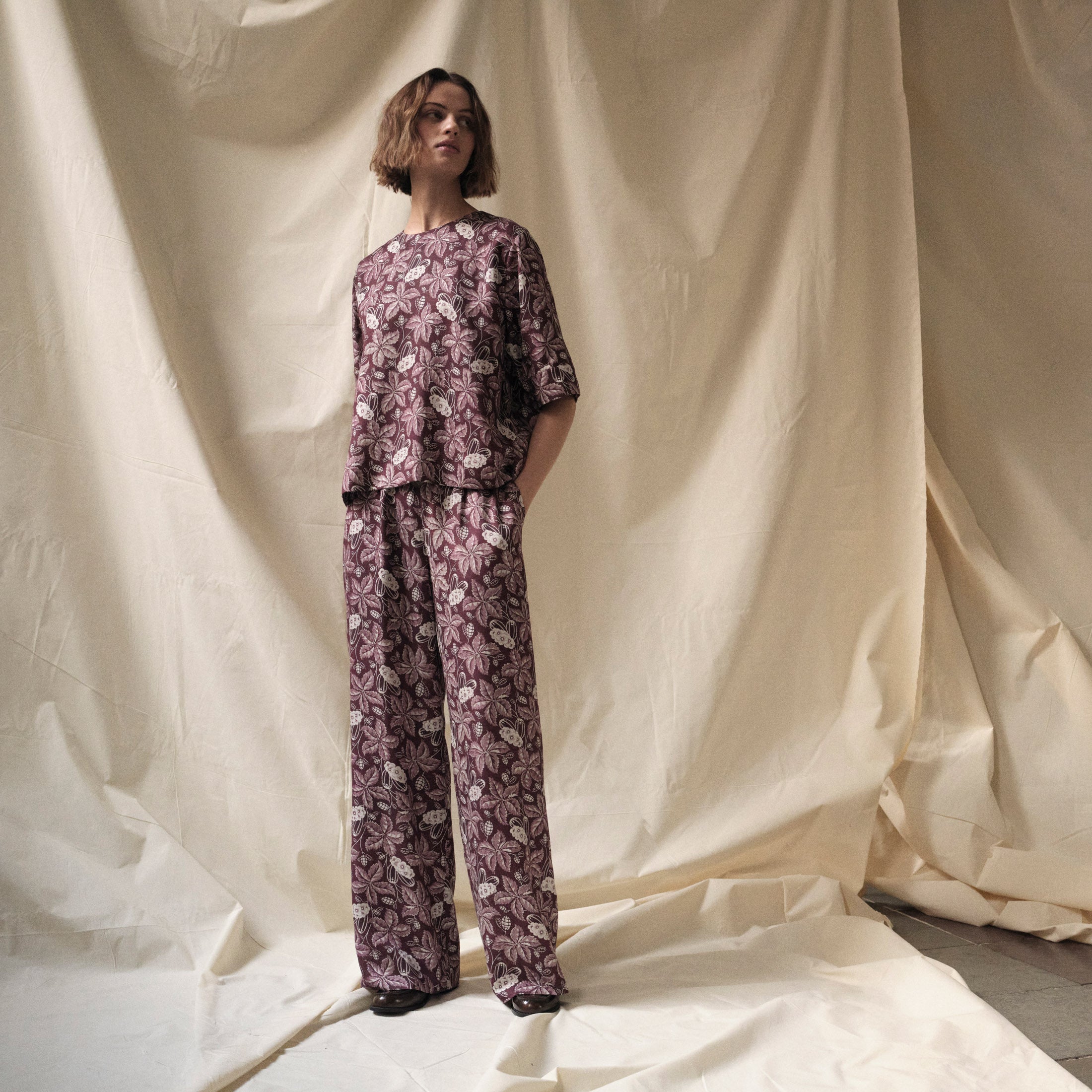 Tapis Noir Bella Bukser Pants Bordeaux
