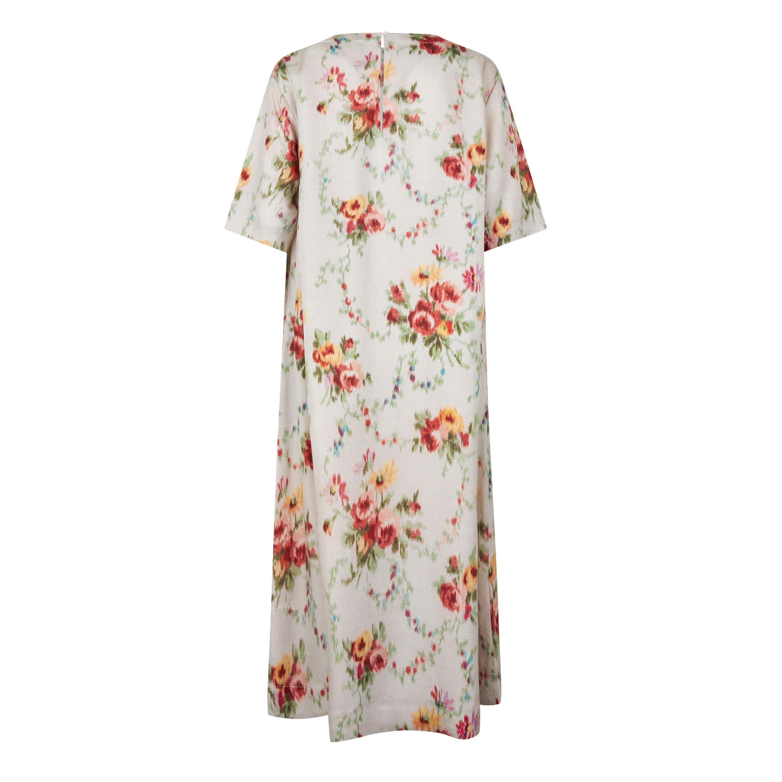 Tapis Noir Camille Silkekjole - Falmet Dress Hvid