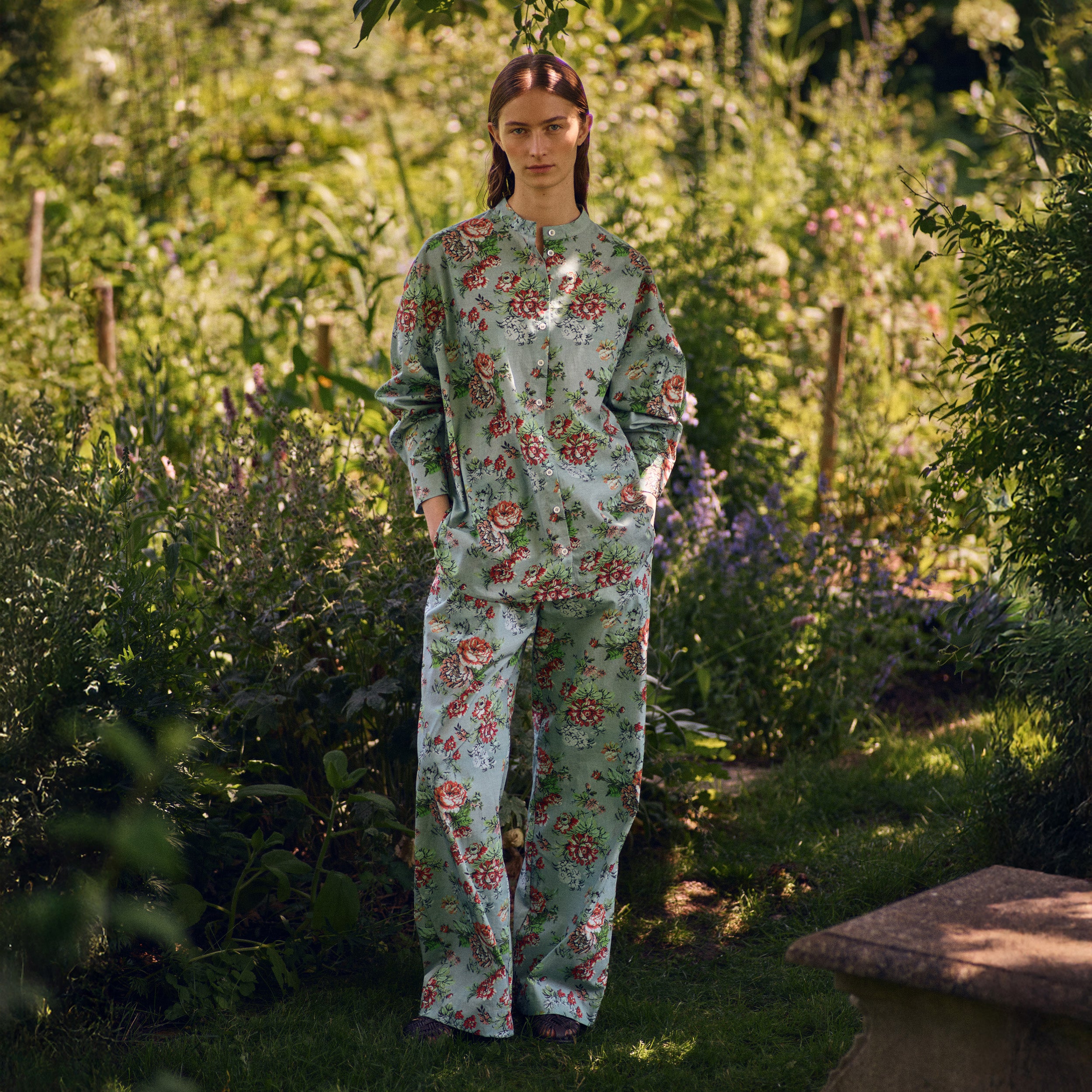 Tapis Noir Catrin Cotton Pants - Green Pants Grøn