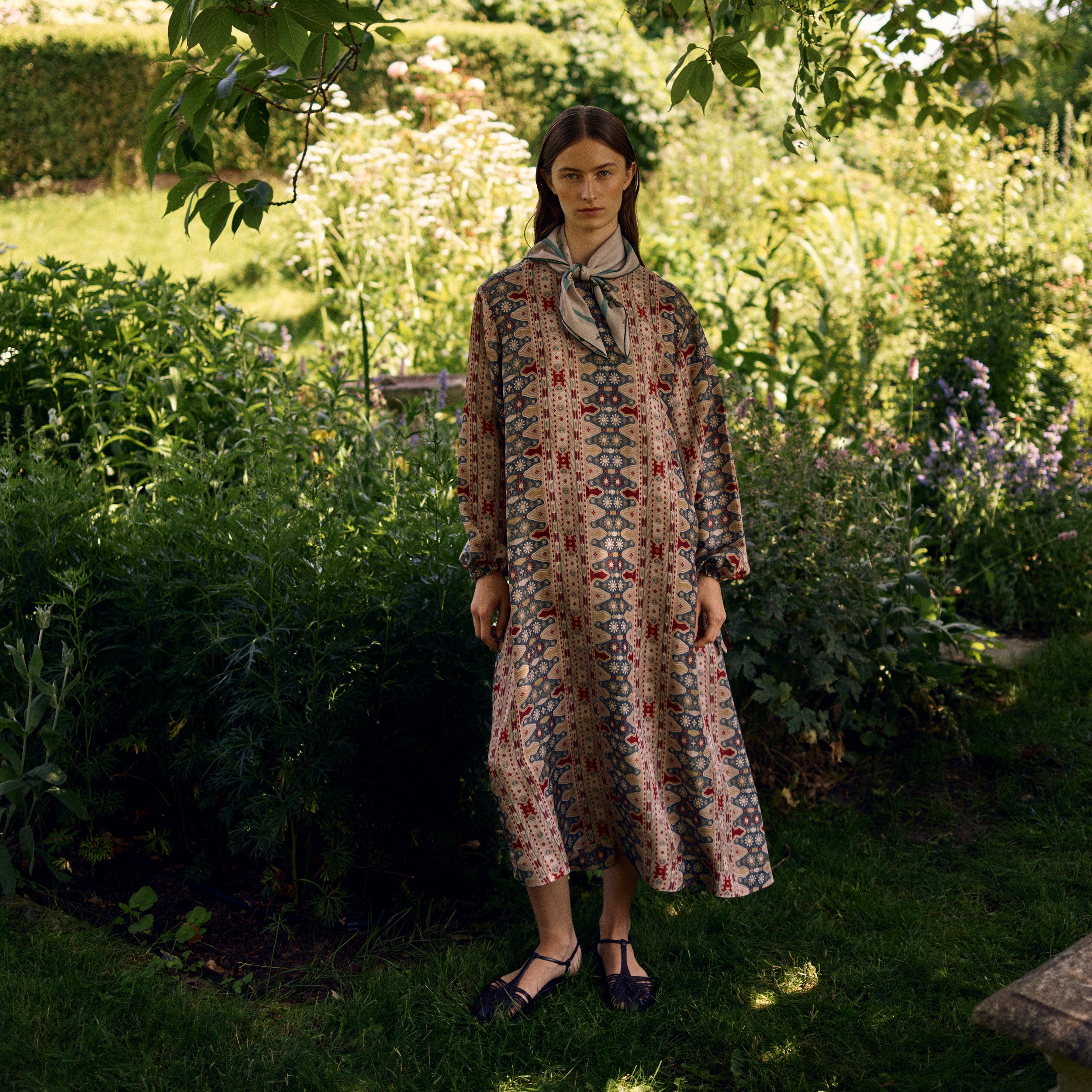 Tapis Noir Deidre Silk Dress - Turquoise Dress Grøn