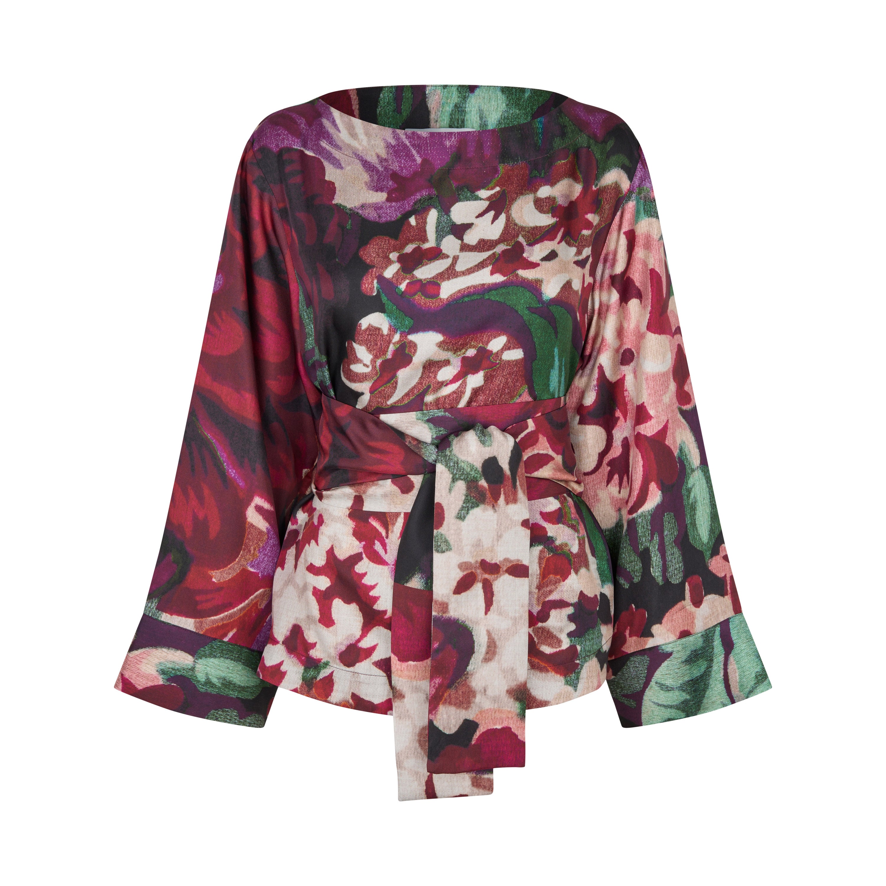 Tapis Noir Felicity Silk Top - Purple Top Brun