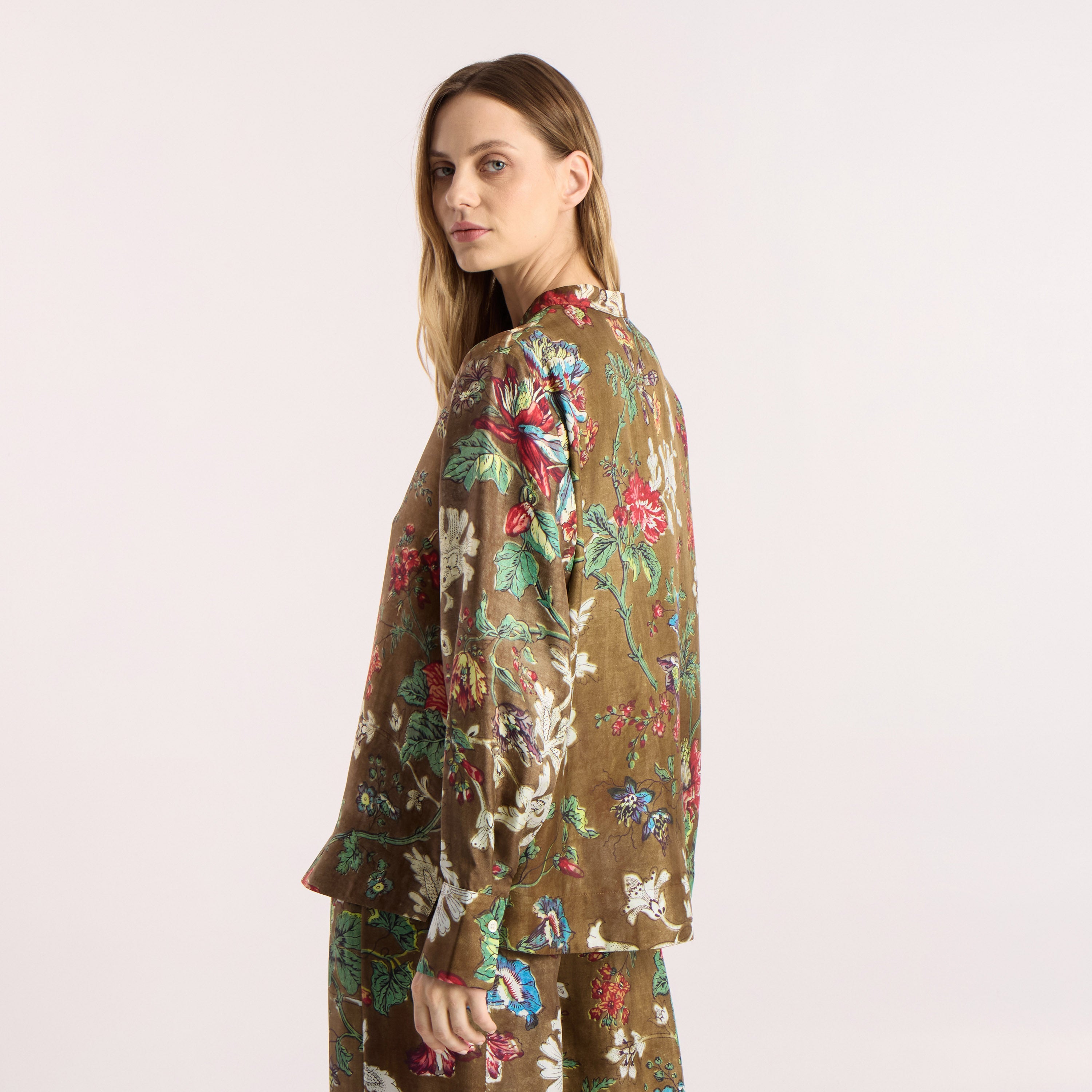 Tapis Noir Fernanda Silk Shirt - Brown Shirt Brun