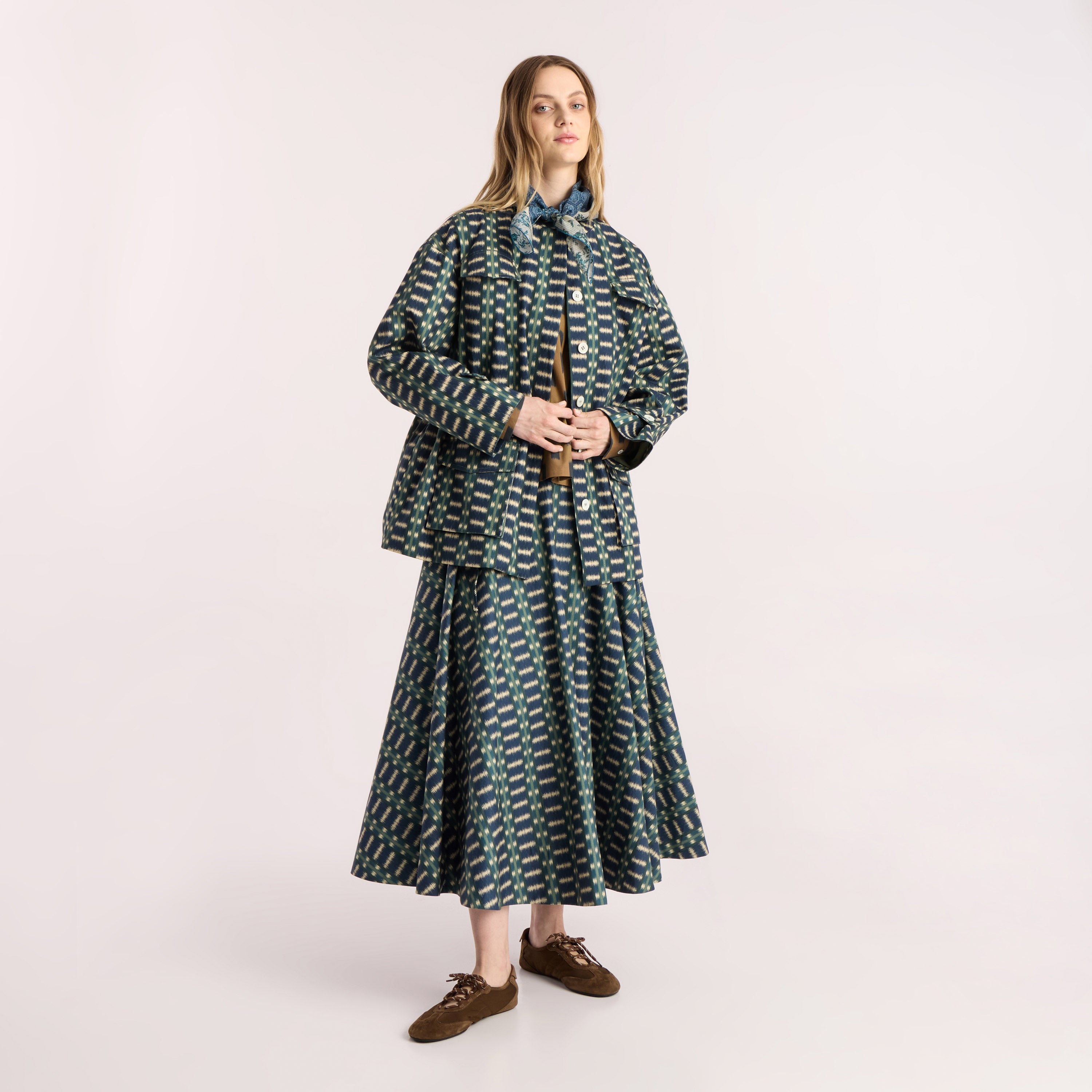 Tapis Noir Flora Cotton Jacket - Blue Jacket Mørkeblå