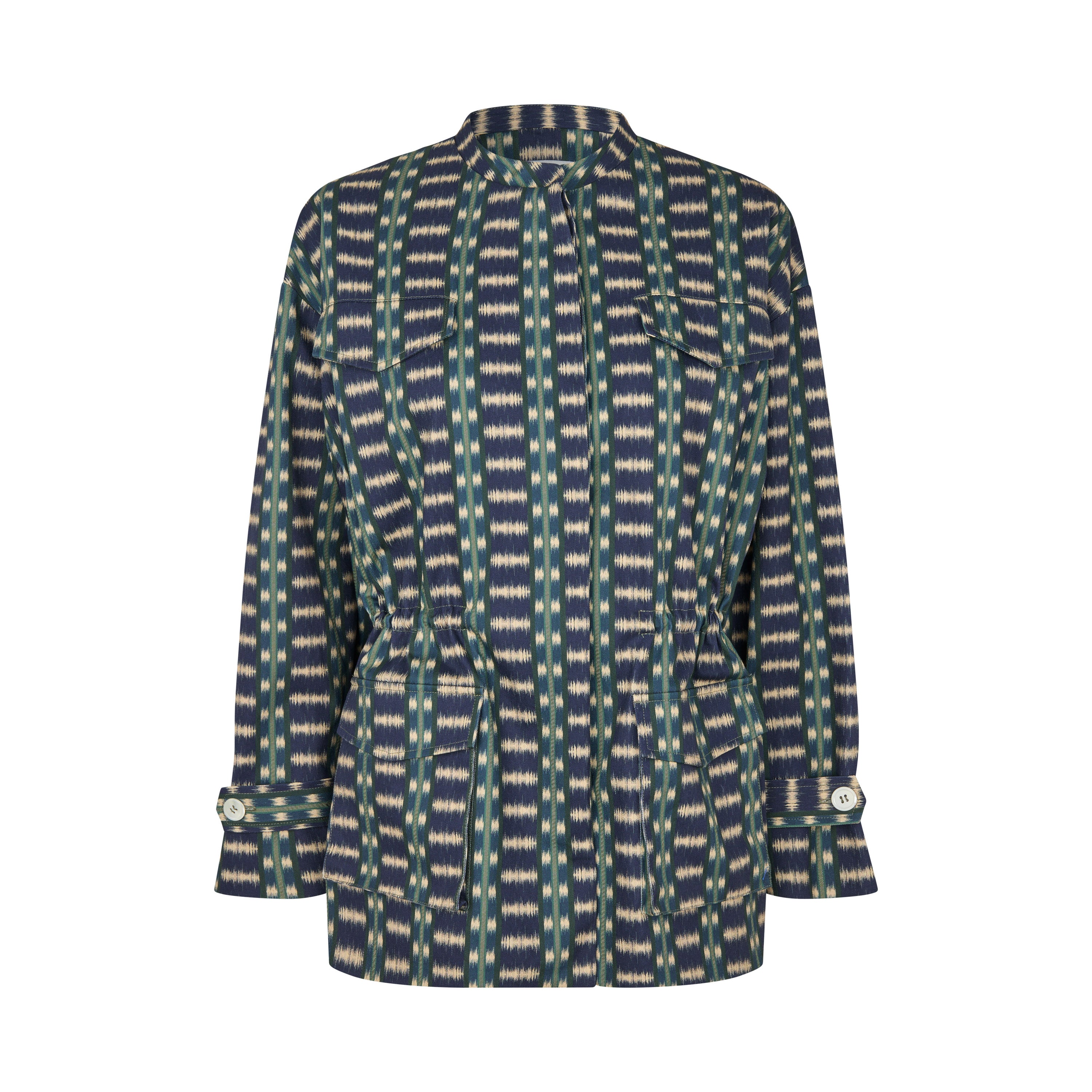 Tapis Noir Flora Cotton Jacket - Blue Jacket Mørkeblå