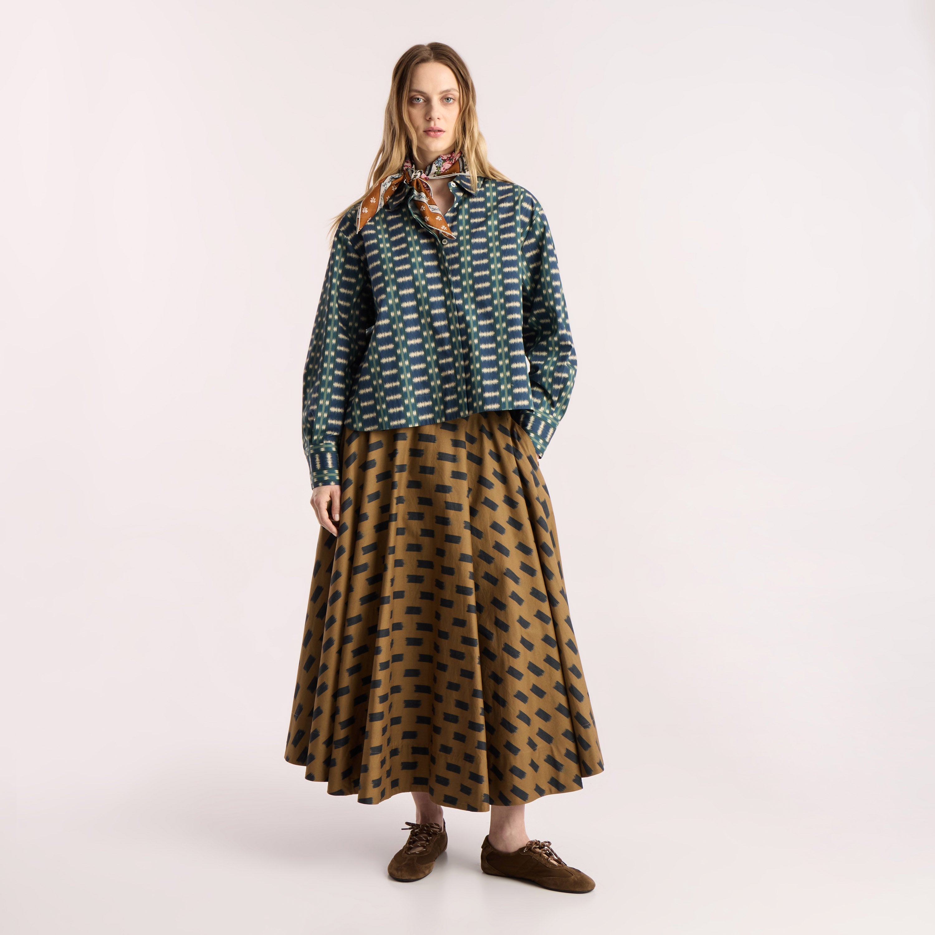 Tapis Noir Frances Cotton Shirt - Blue Shirt Mørkeblå