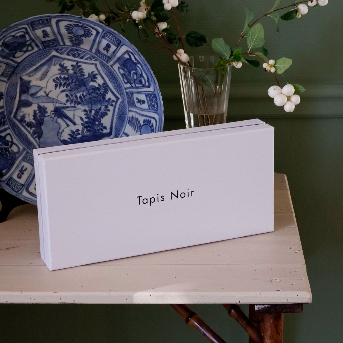 Tapis Noir Let Blå Blomster Tørklæde Light Blomsterprint