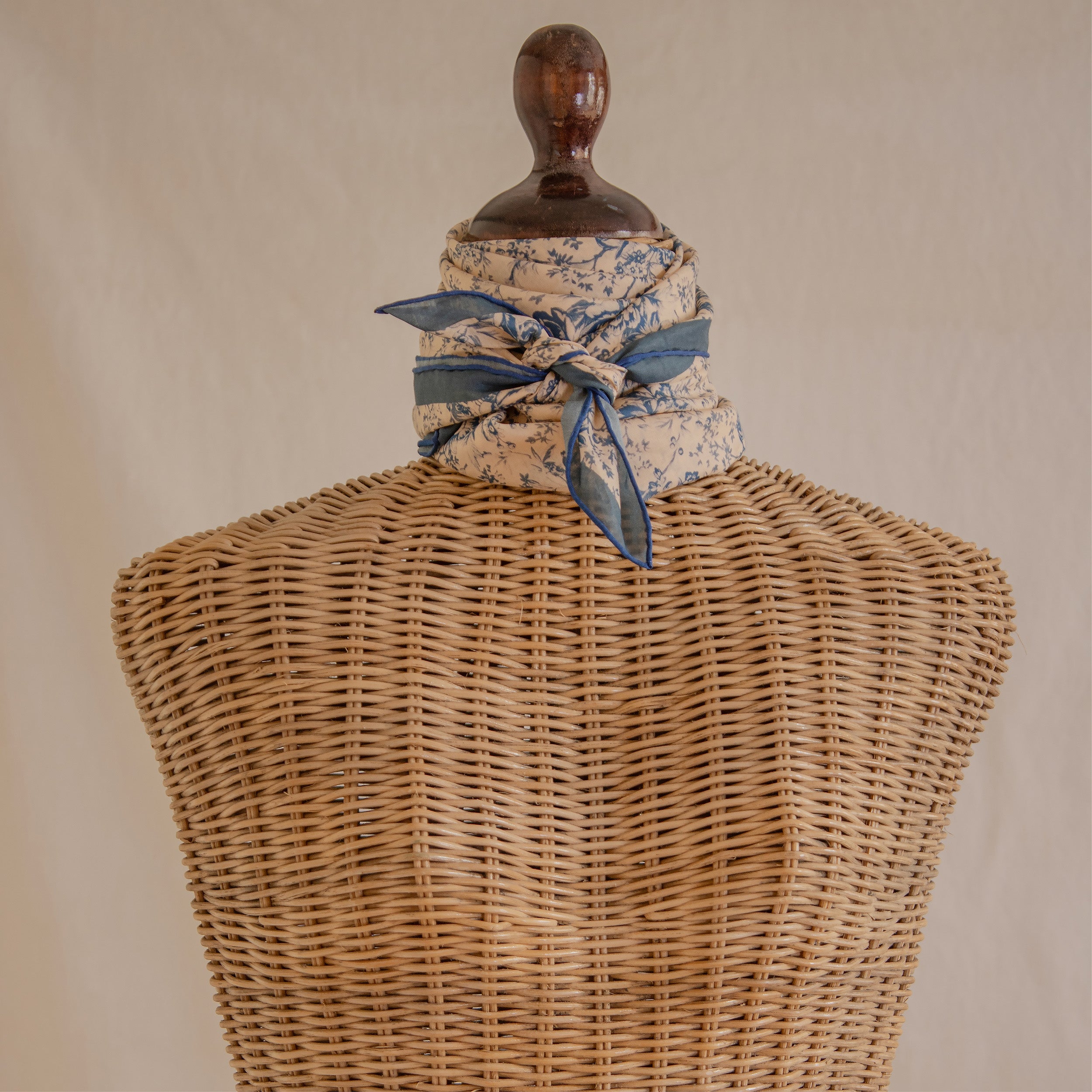 Tapis Noir Let Blåt Blomstret Toile Tørklæde Light Mørkeblå