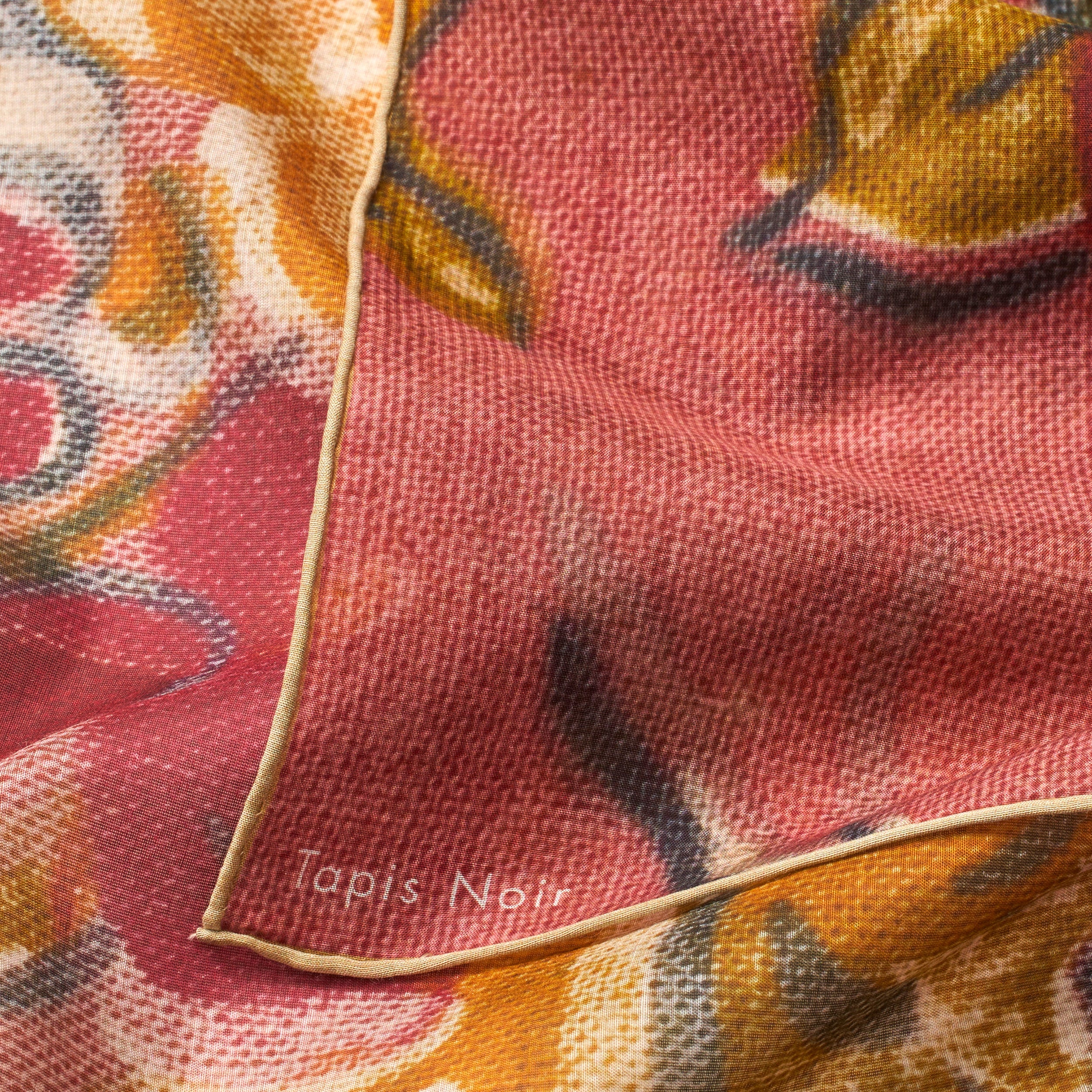 Tapis Noir Let Blomstret Patchwork Tørklæde Light Small (67x67cm) Lyserød