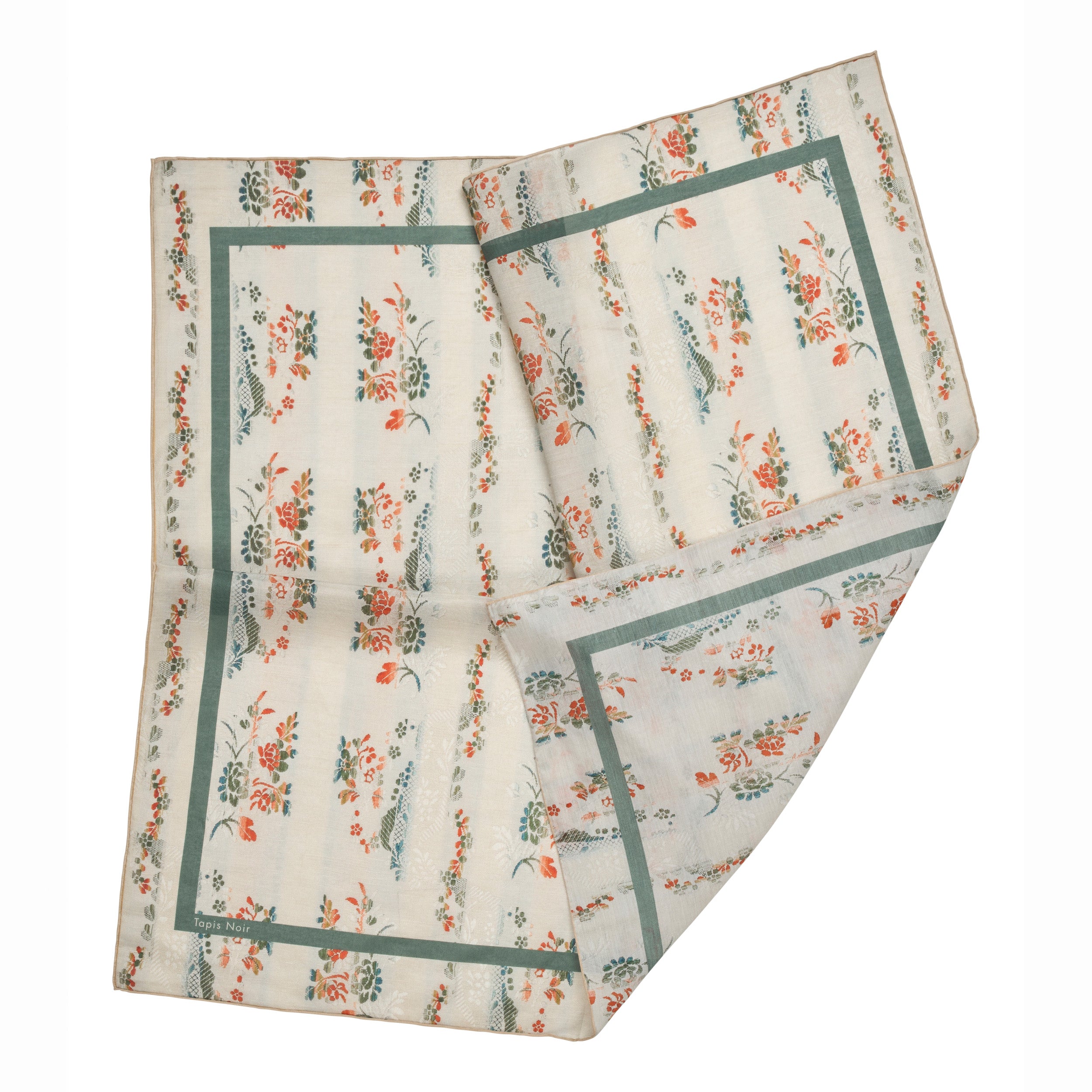 Tapis Noir Let Blomstret Patchwork Tørklæde Light Small (67x67cm) Hvid