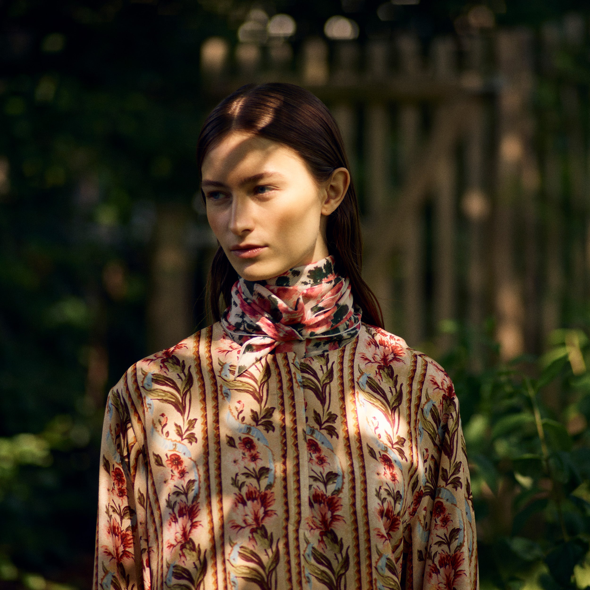 Tapis Noir Let Blomstret Patchwork Tørklæde Light Small (67x67cm) Lyserød