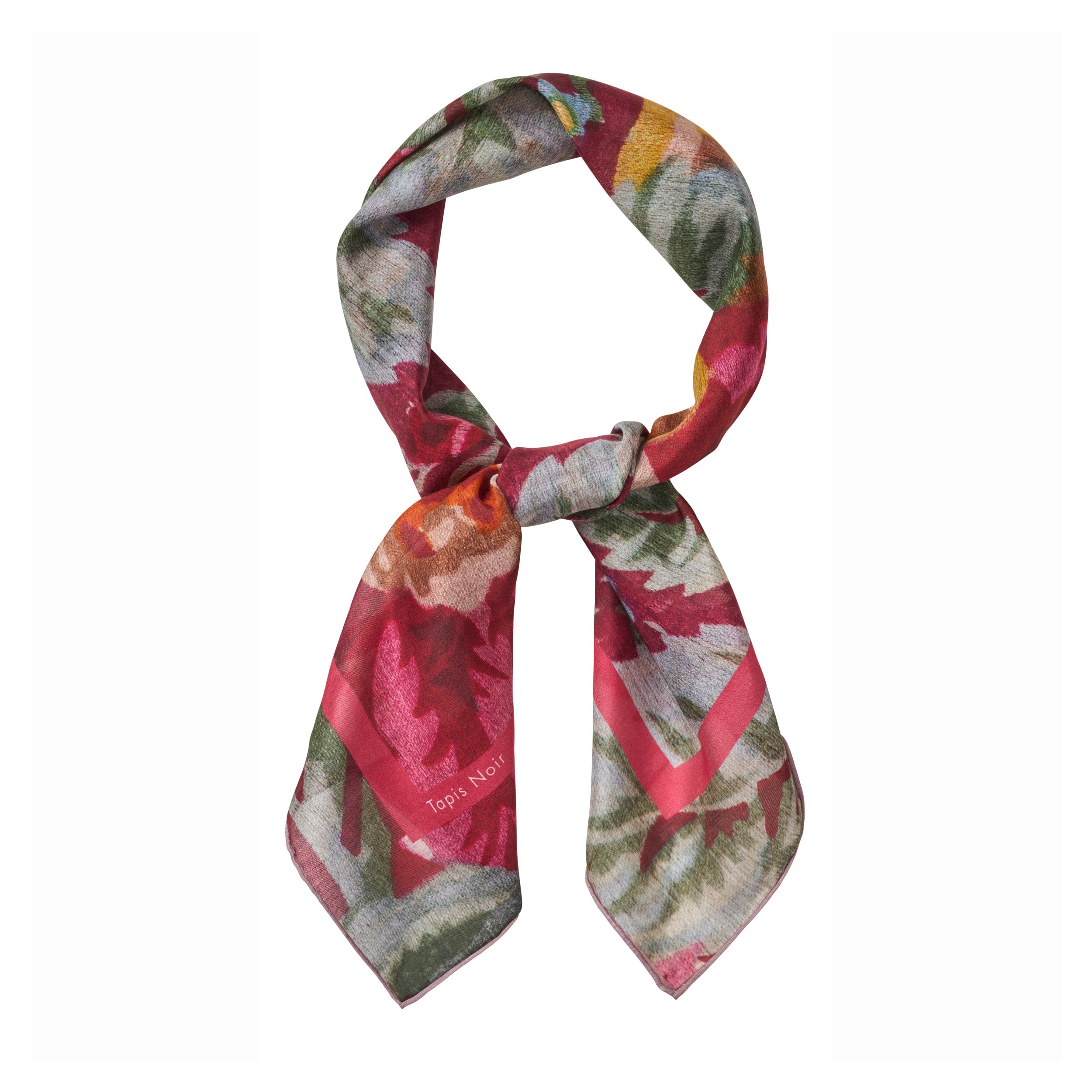 Tapis Noir Let Blomstret Patchwork Tørklæde Light Small (67x67cm) Purple