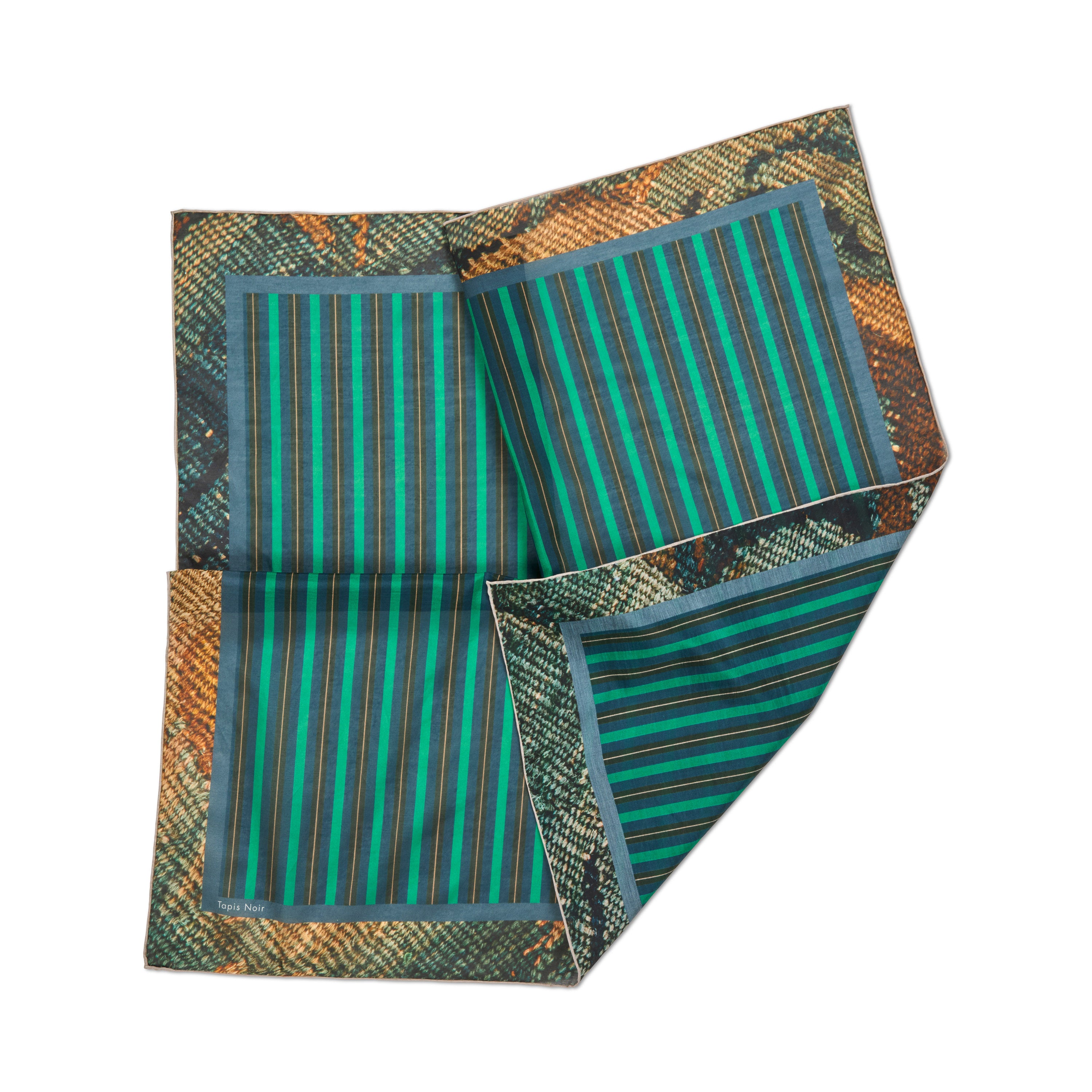 Tapis Noir Let Lille Grady Tørklæde Light Small (67x67cm) Grøn