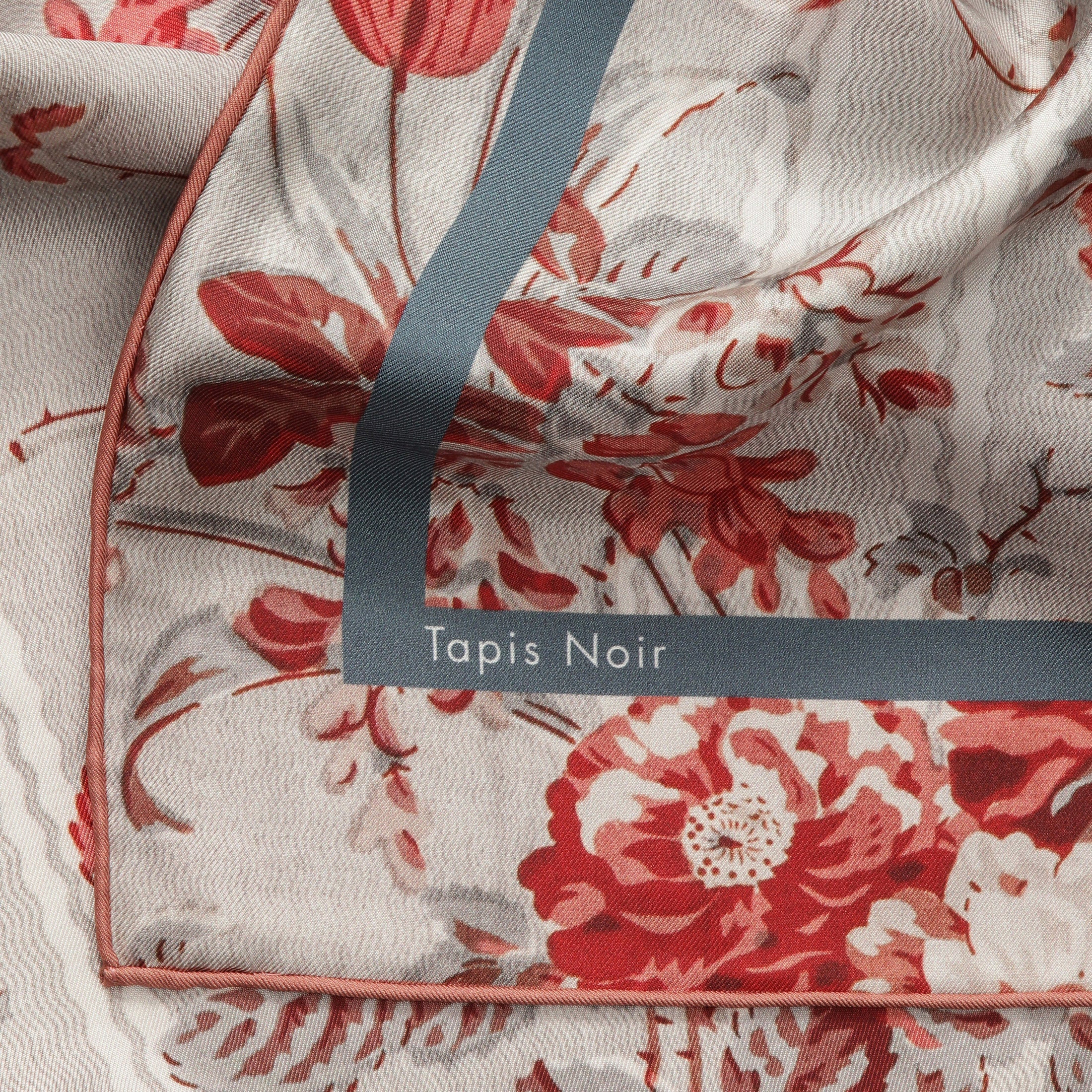 Tapis Noir Lille Klassisk Gråt Blomstret Tørklæde Small Classical Grå