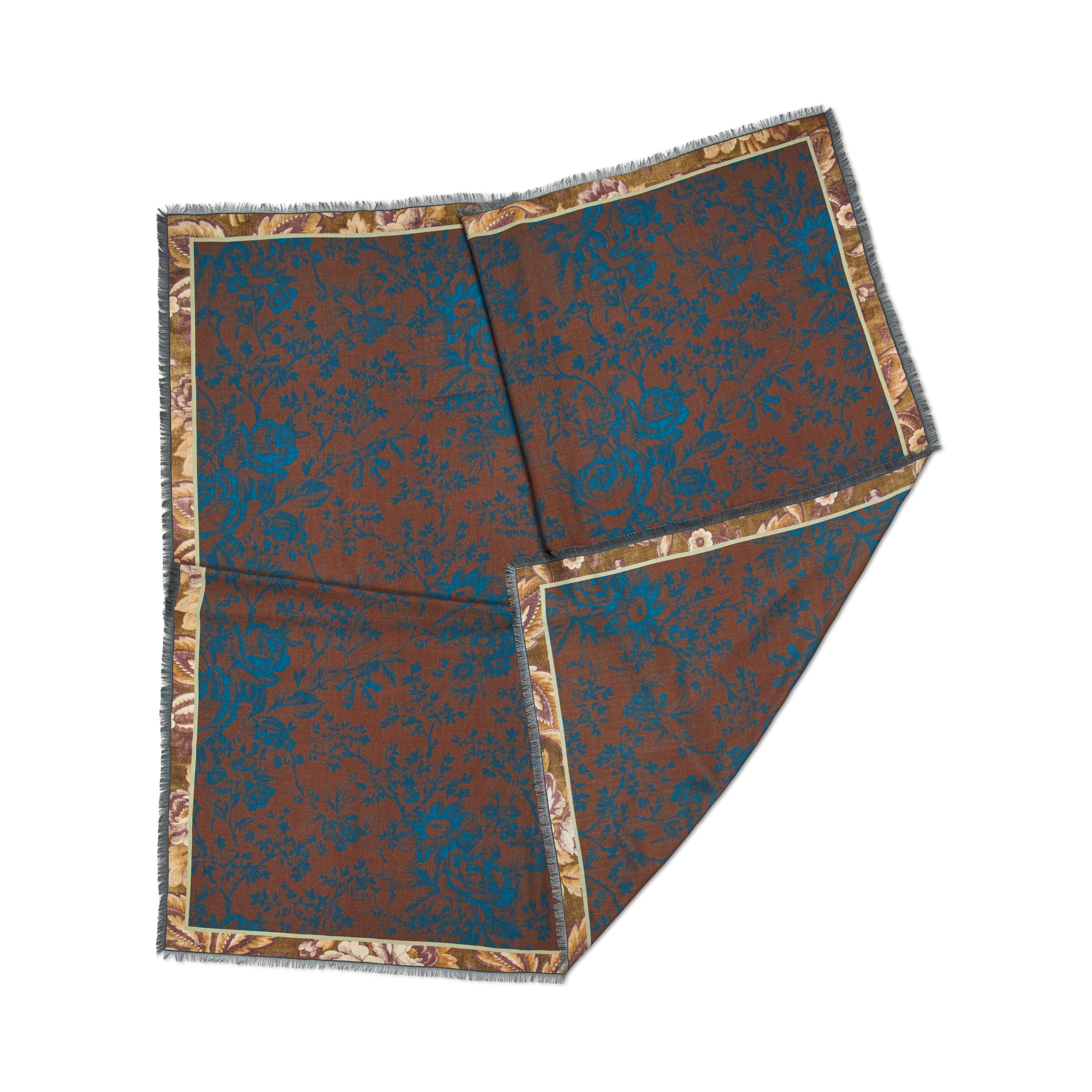 Tapis Noir Stort Gigi Uld Tørklæde Wool Large Brun