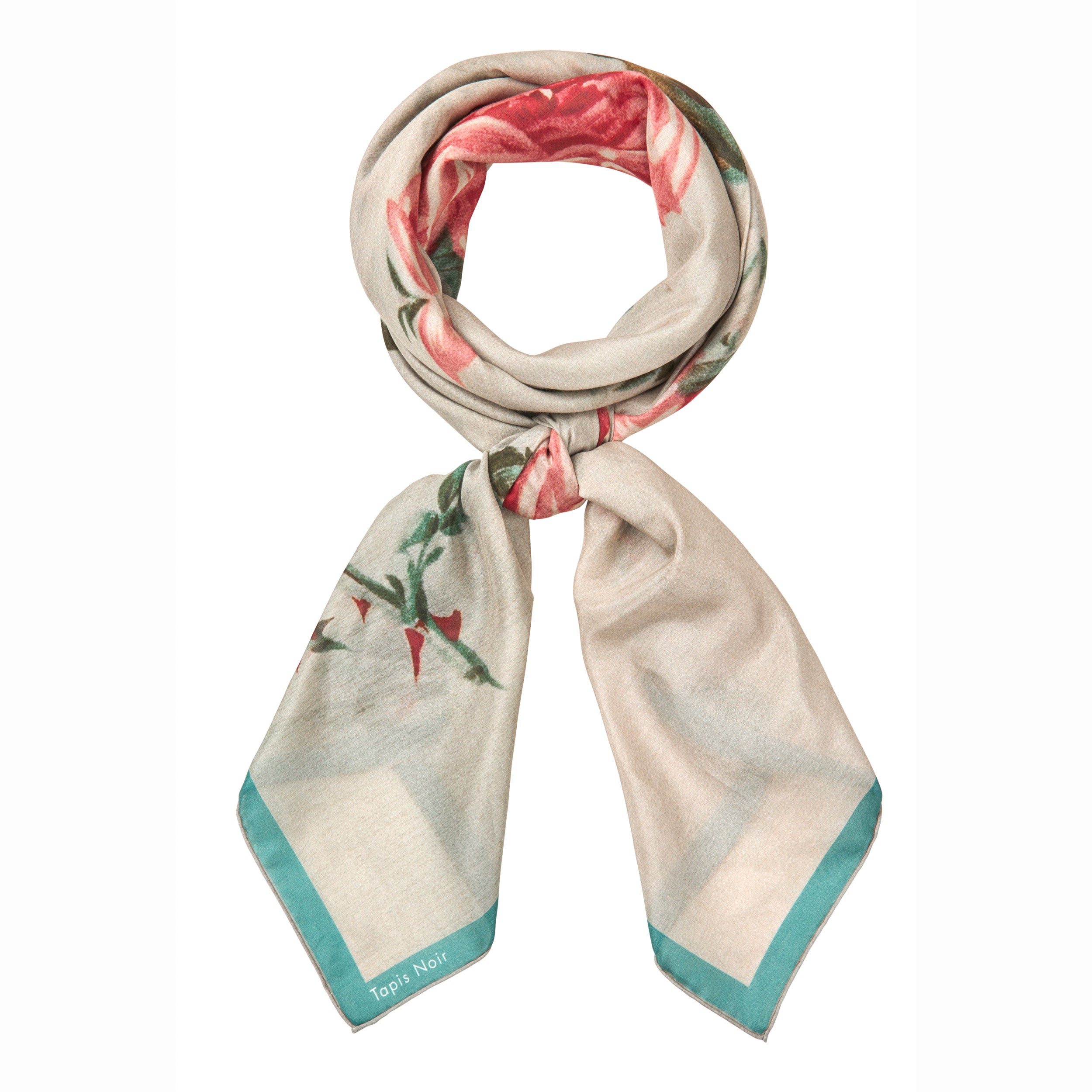 Tapis Noir Stort Let Gult Tørklæde Light Large (120x120cm) Hvid