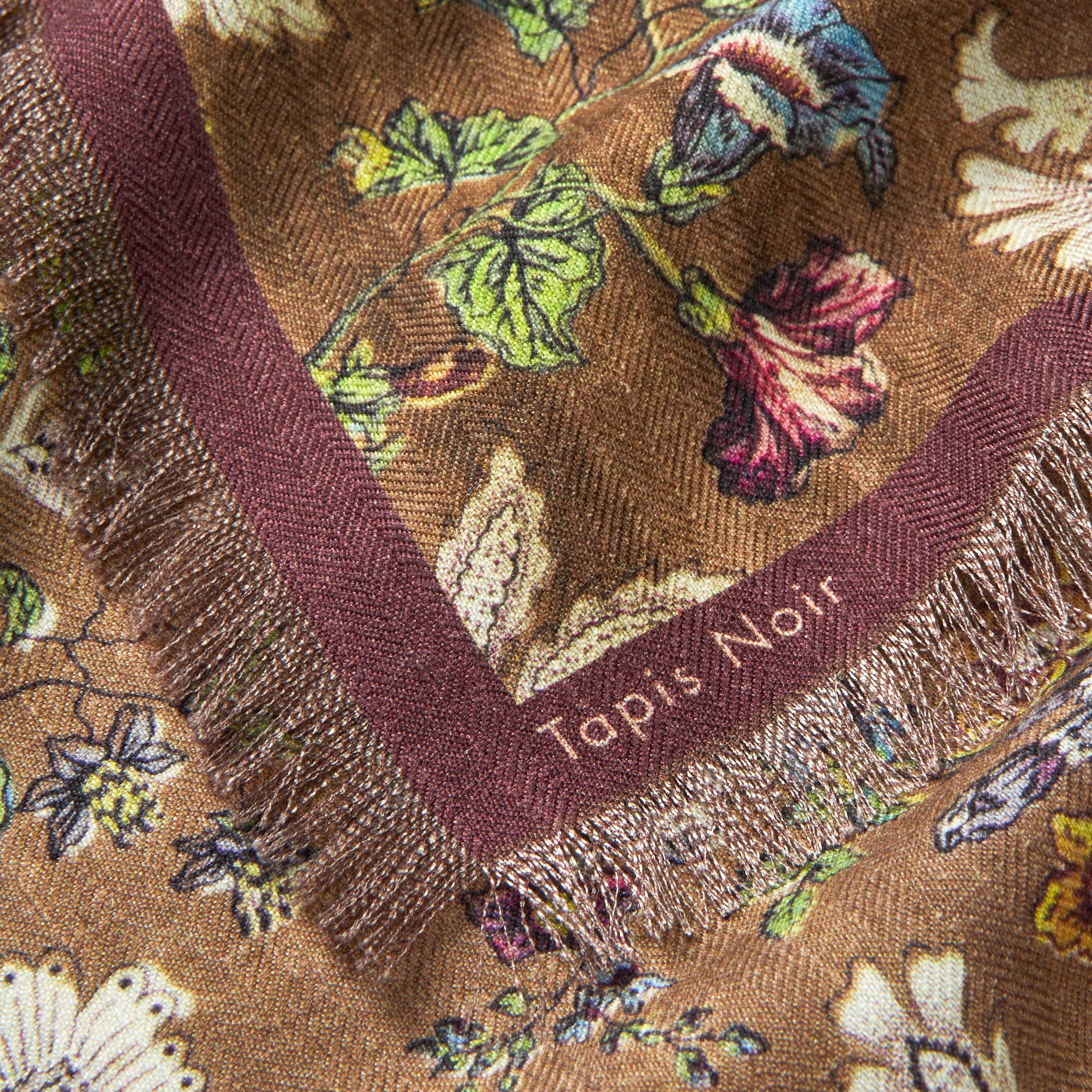 Tapis Noir Uld Lille Gladys Tørklæde Wool Small Brun