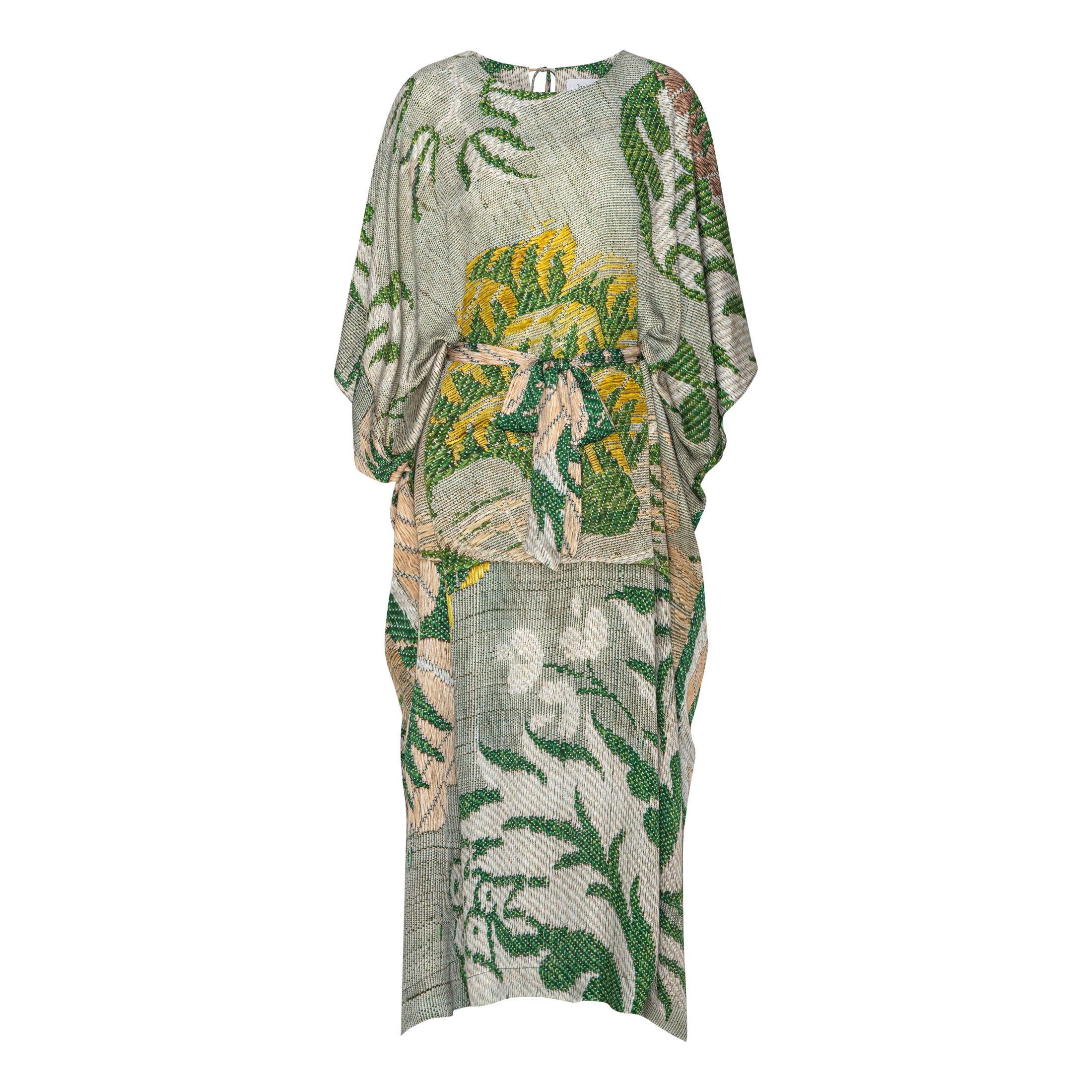 Tapis Noir Alexandra Kaftan Dress Grå