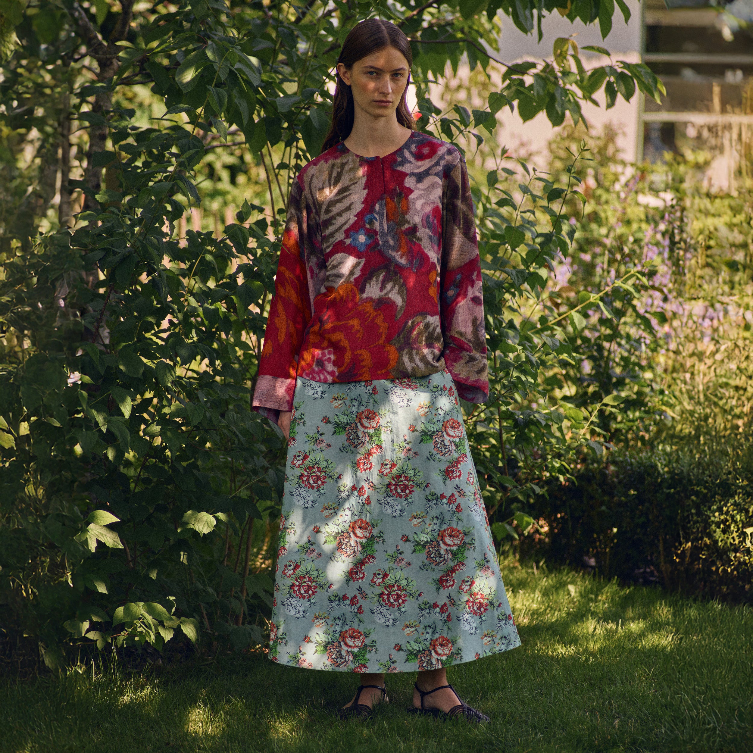 Tapis Noir Cate Cotton Skirt - Green Skirt Grøn