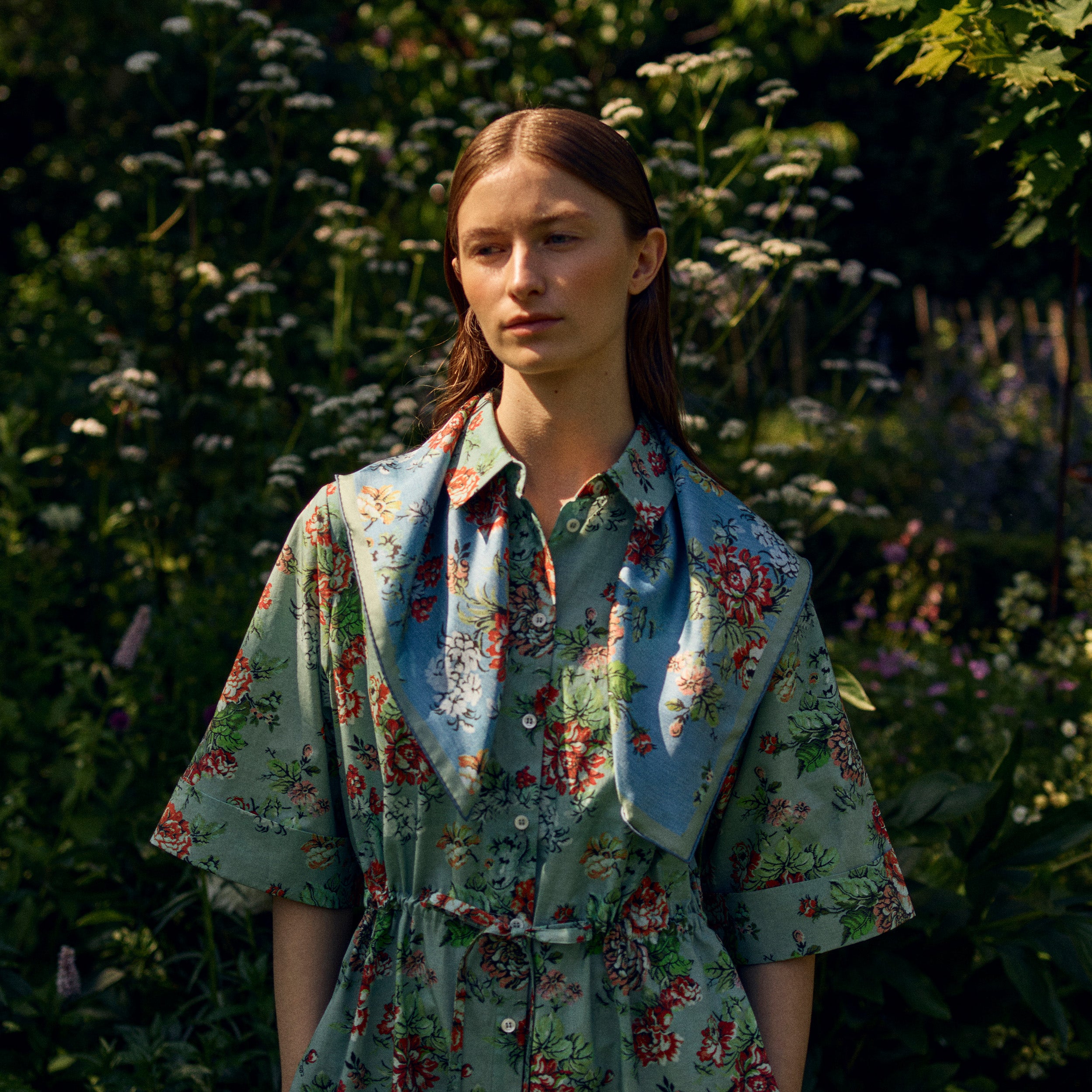 Tapis Noir Chloe Bomuld Kjole - Blå Dress Grøn