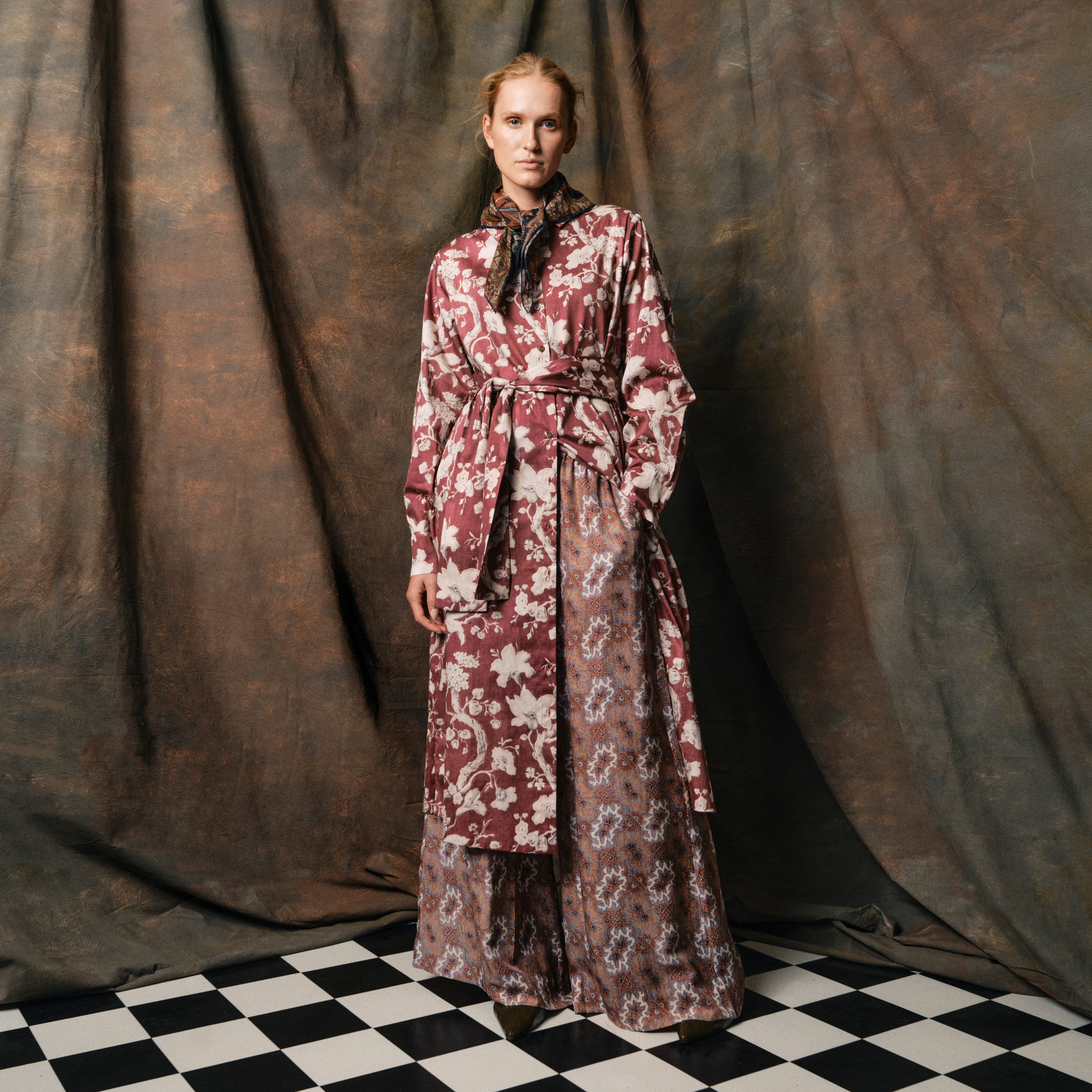 Tapis Noir Daria Bomuld Kjole - Mørk rød Dress Rød