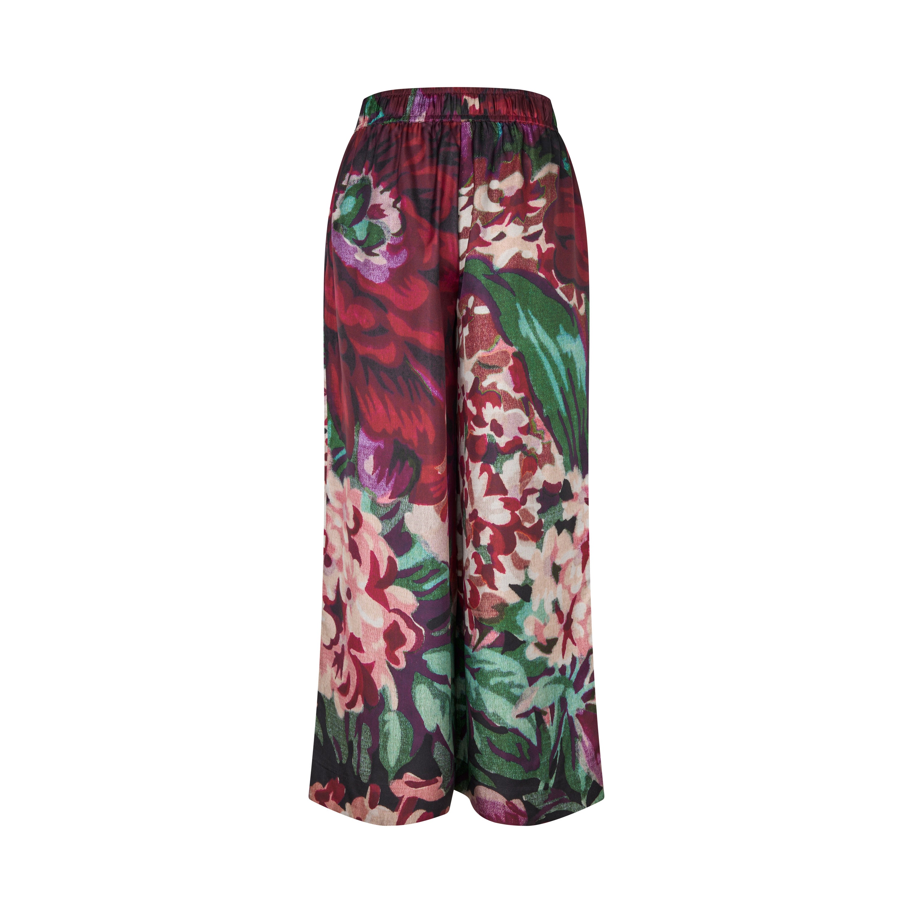 Tapis Noir Faye Silk Palazzo Pants - Purple Pants Purple