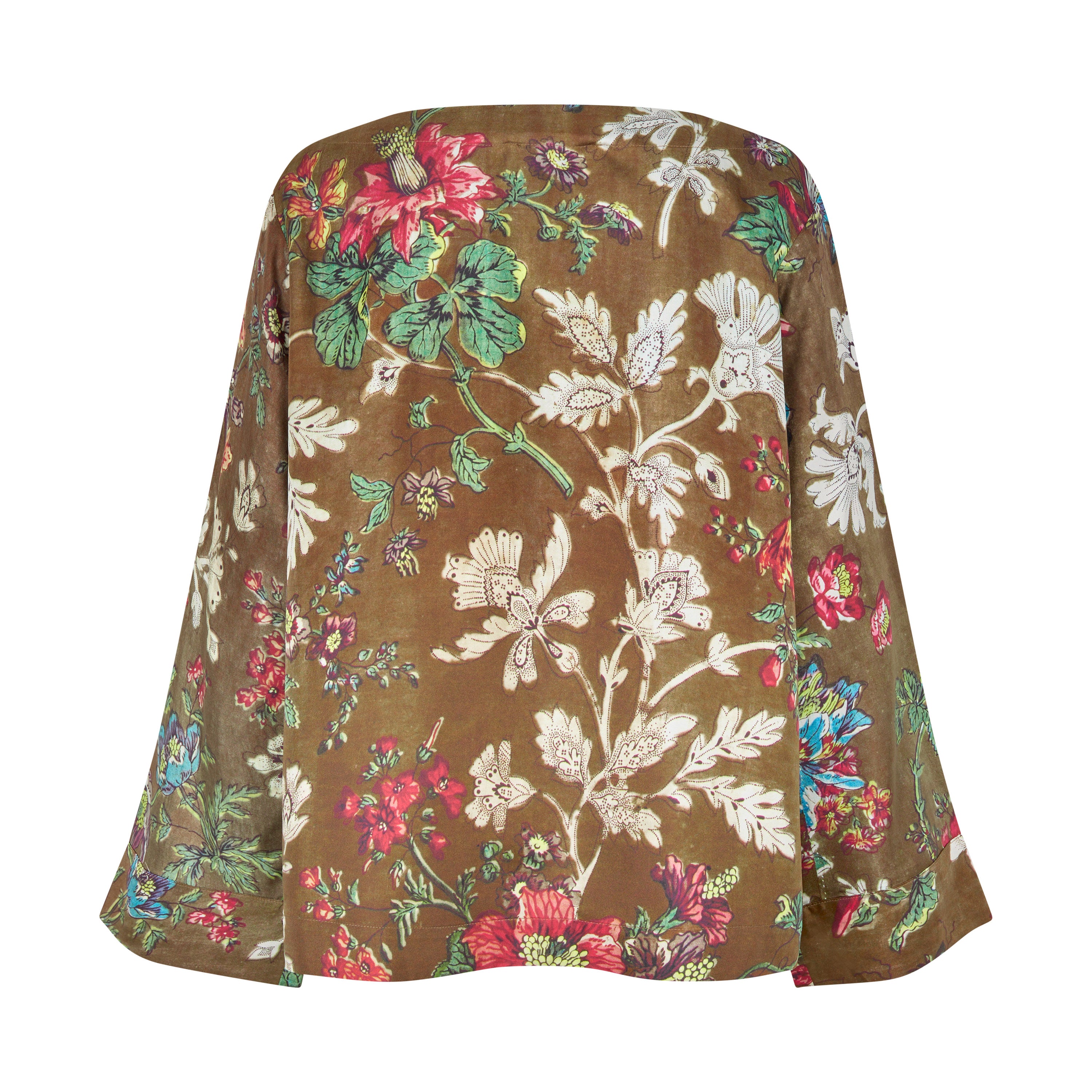 Tapis Noir Felicity Silk Top - Brown Top Brun