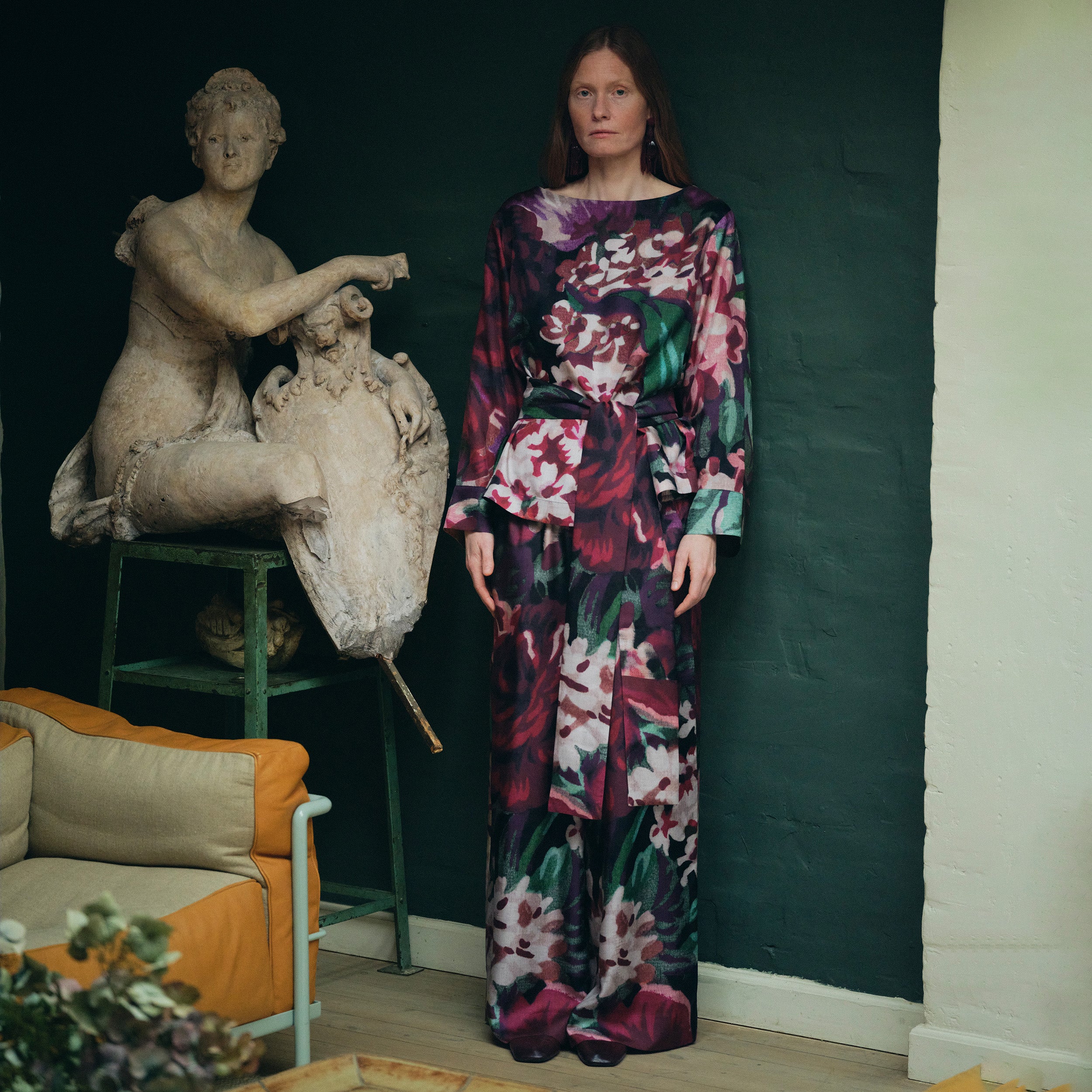 Tapis Noir Felicity Silk Top - Purple Top Brun
