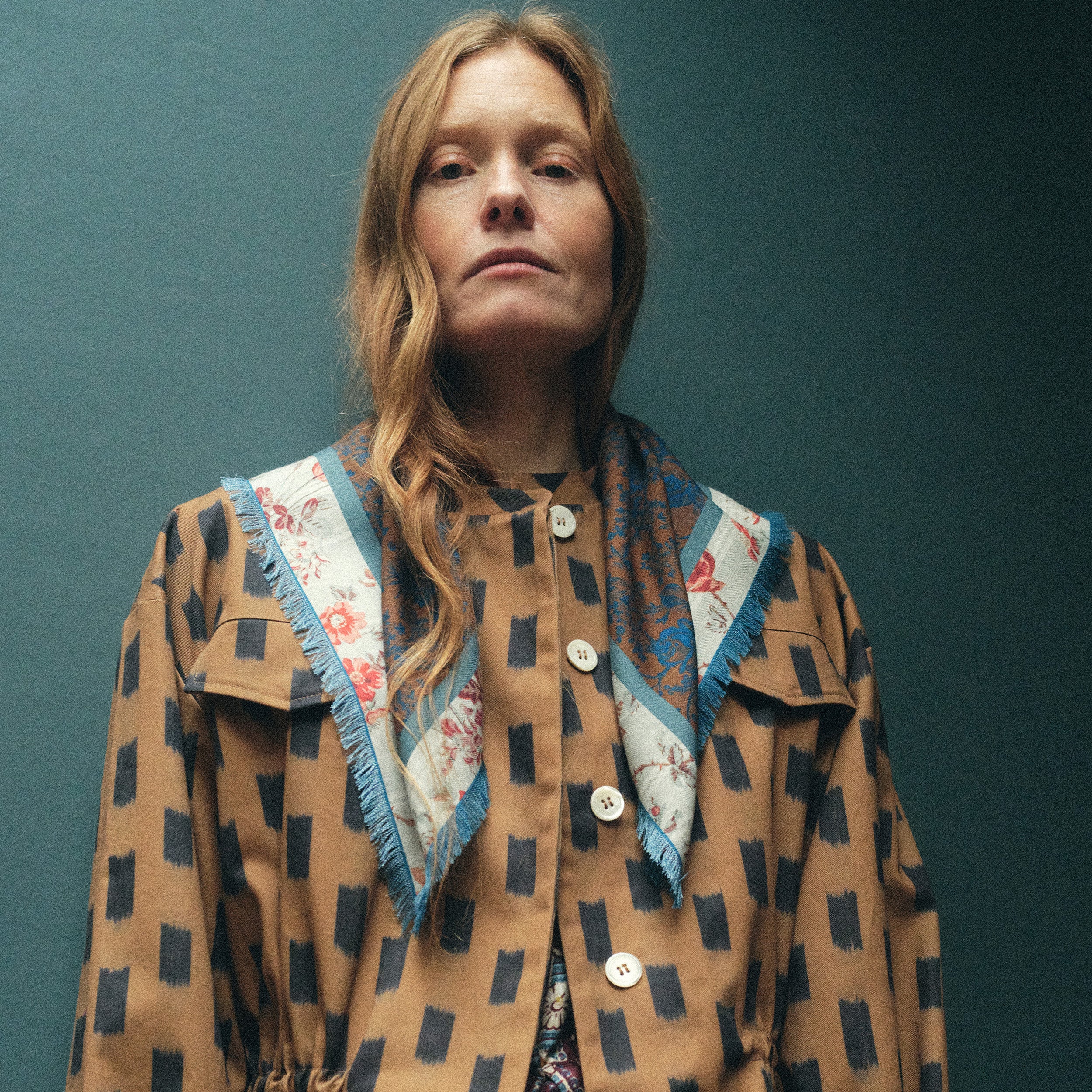 Tapis Noir Flora Cotton Jacket - Camel Jacket Beige