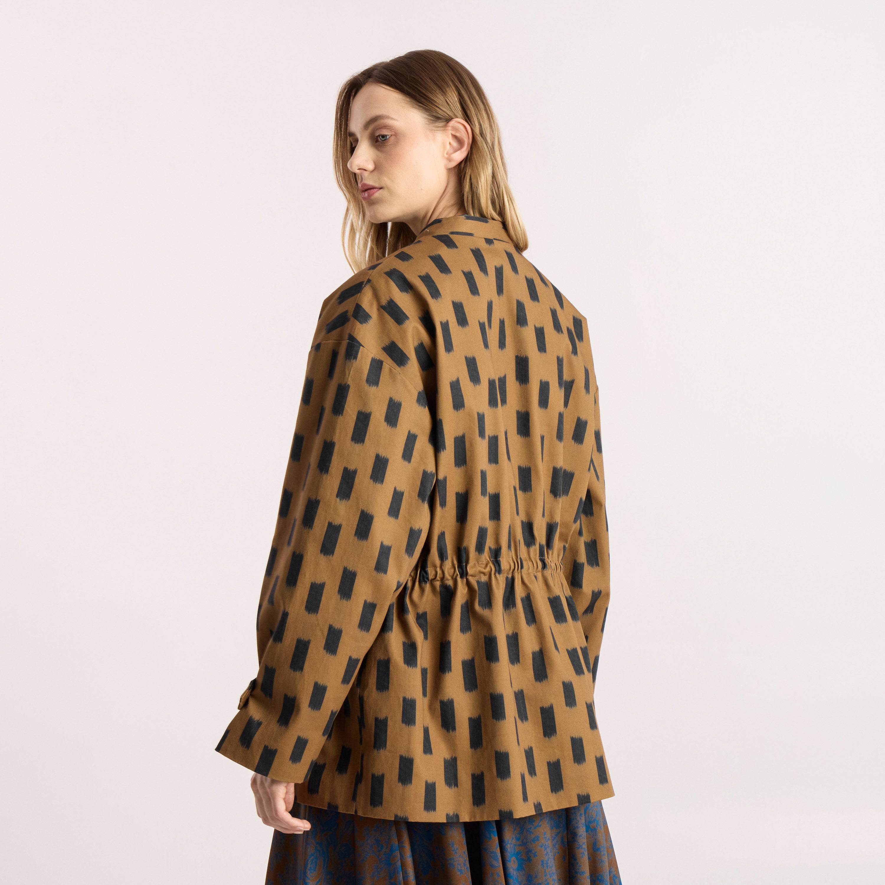 Tapis Noir Flora Cotton Jacket - Camel Jacket Beige