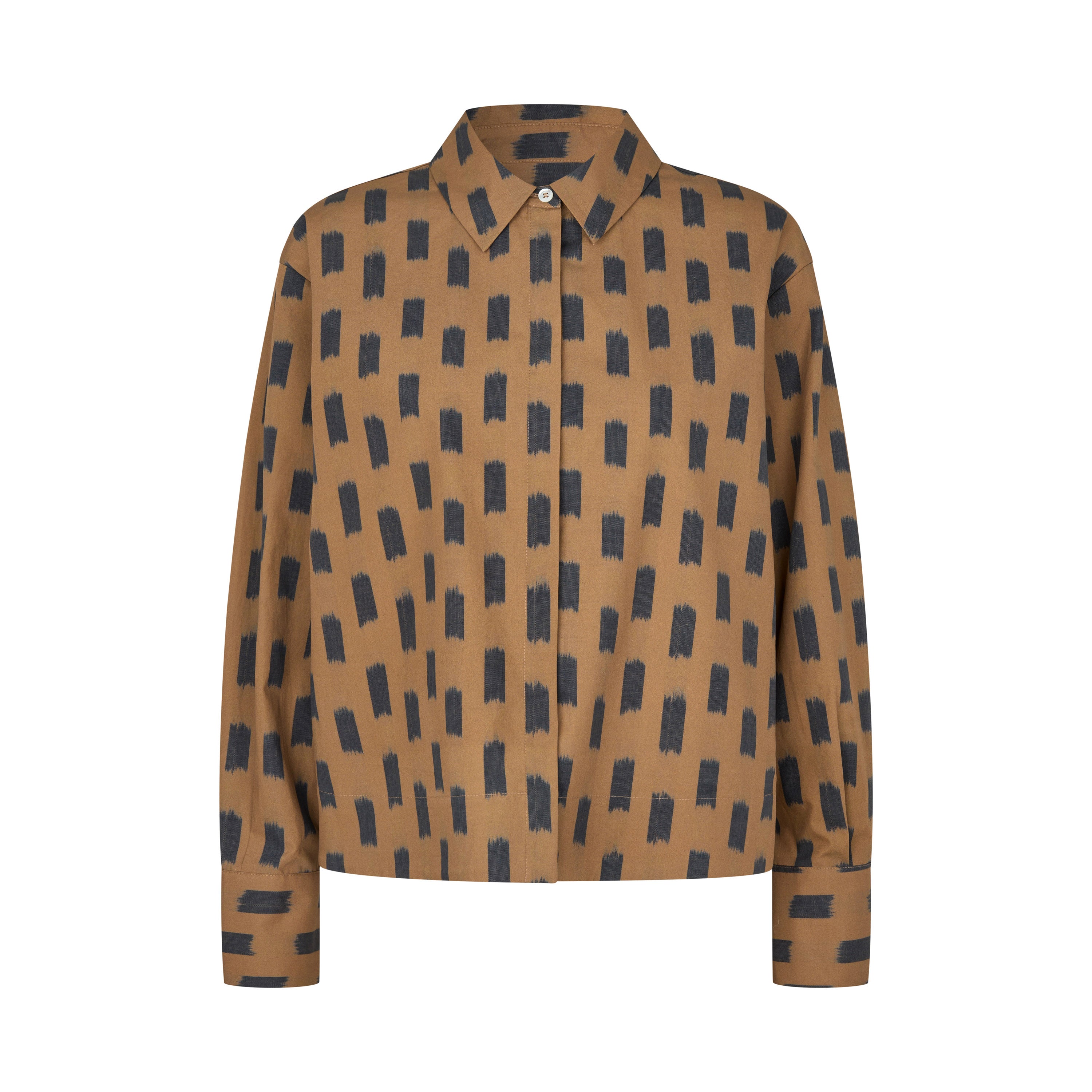 Tapis Noir Frances Cotton Shirt - Camel Shirt Beige