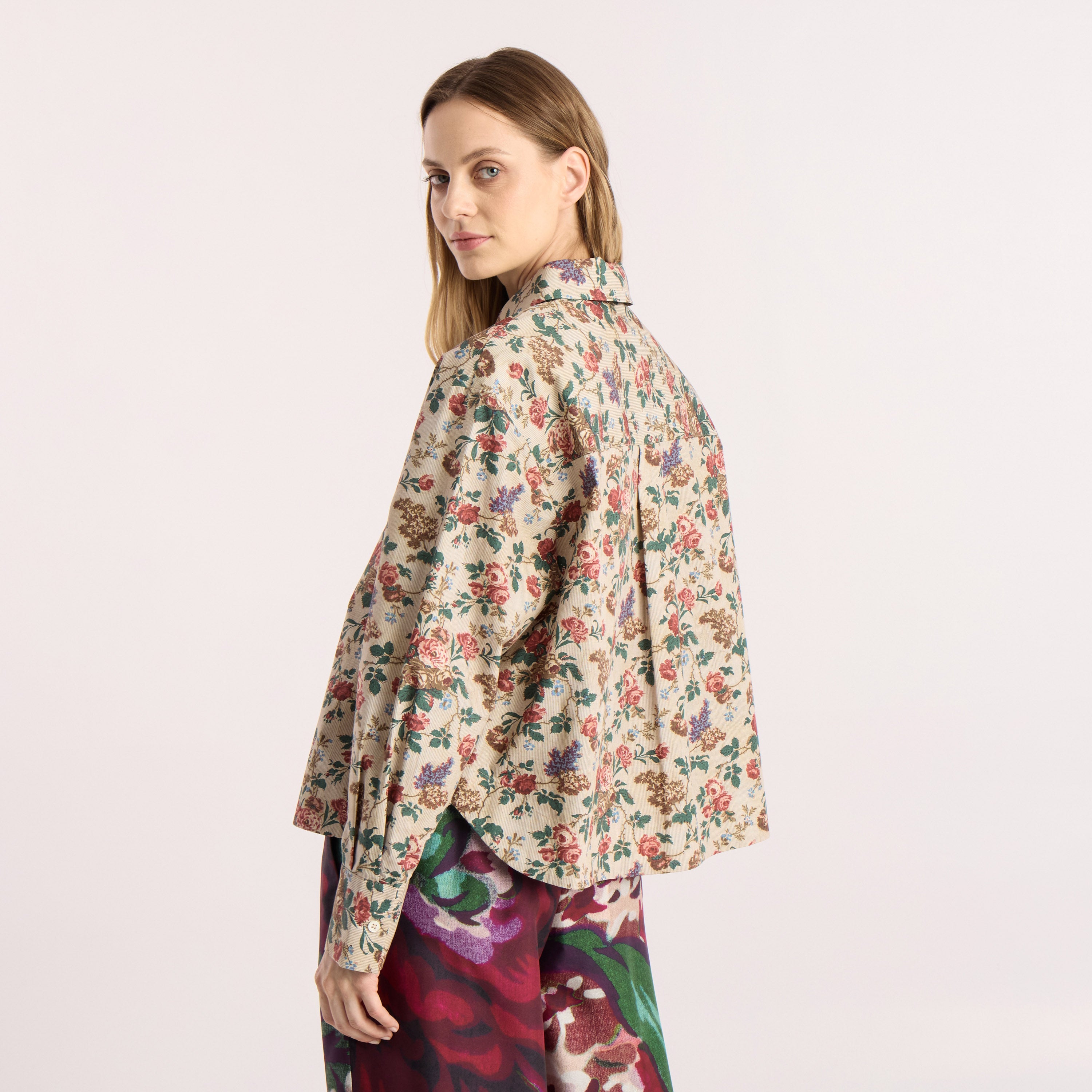 Tapis Noir Frances Cotton Shirt - Rose Shirt Beige