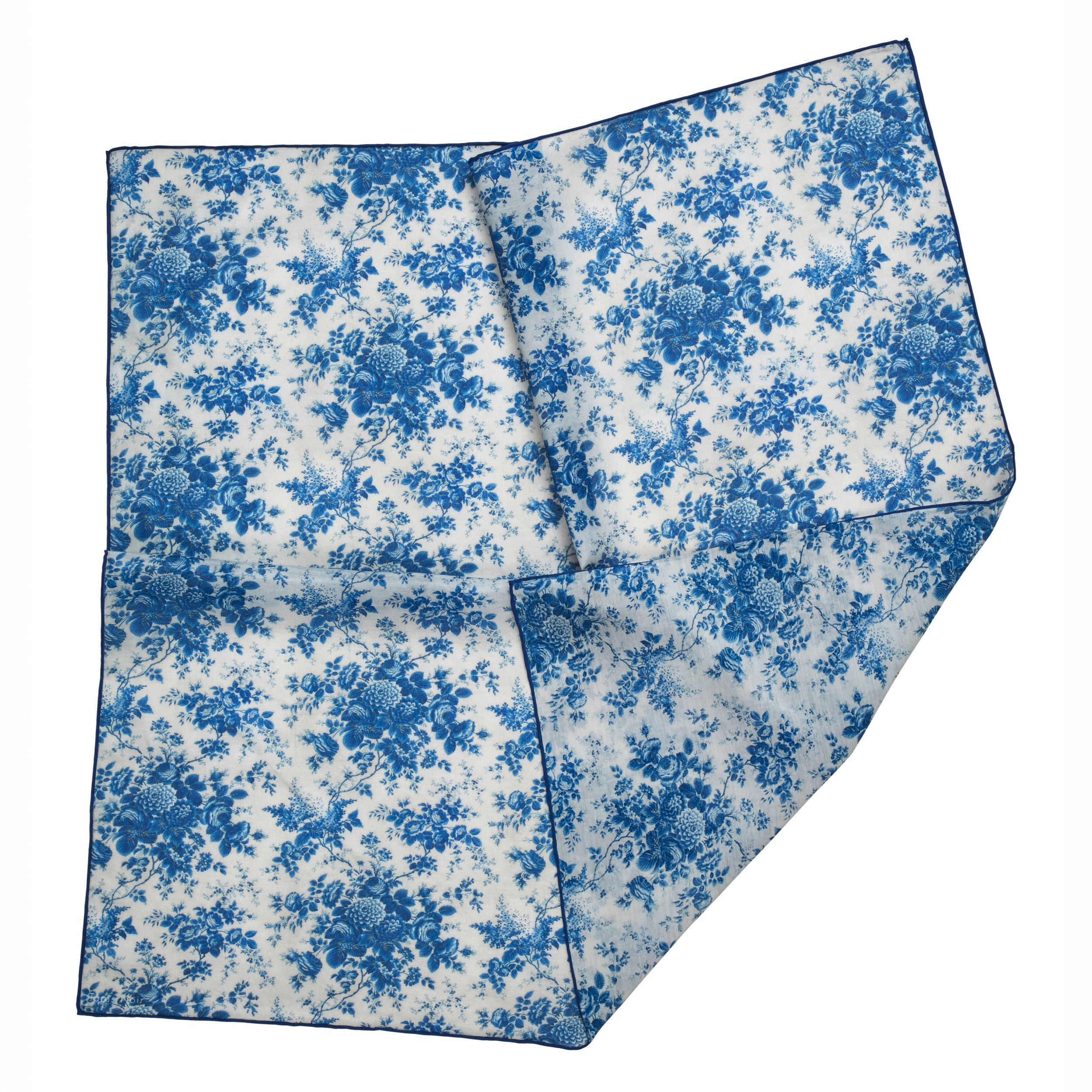 Tapis Noir Let Blomstret Patchwork Tørklæde Light Small (67x67cm) Mørkeblå