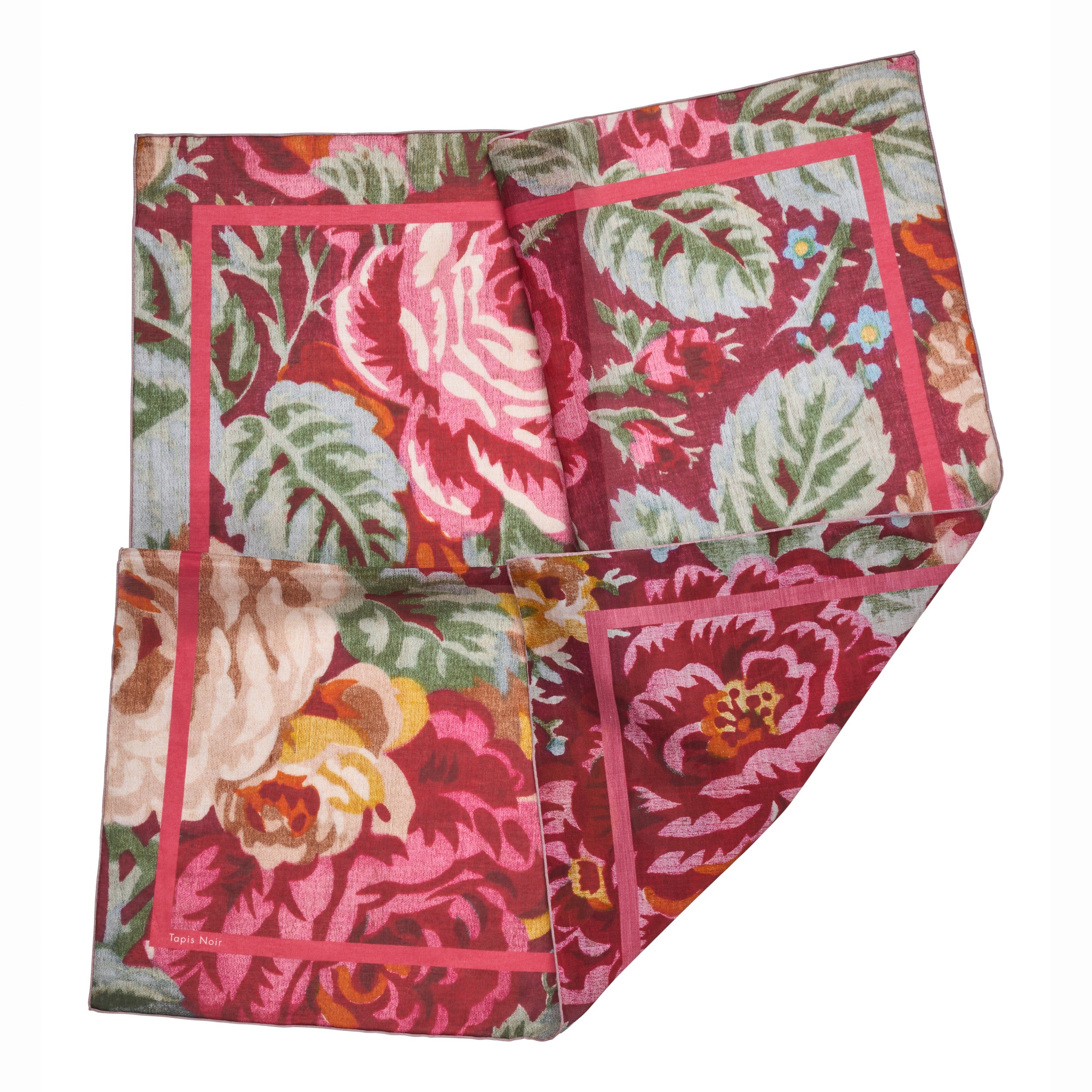 Tapis Noir Let Blomstret Patchwork Tørklæde Light Small (67x67cm) Purple