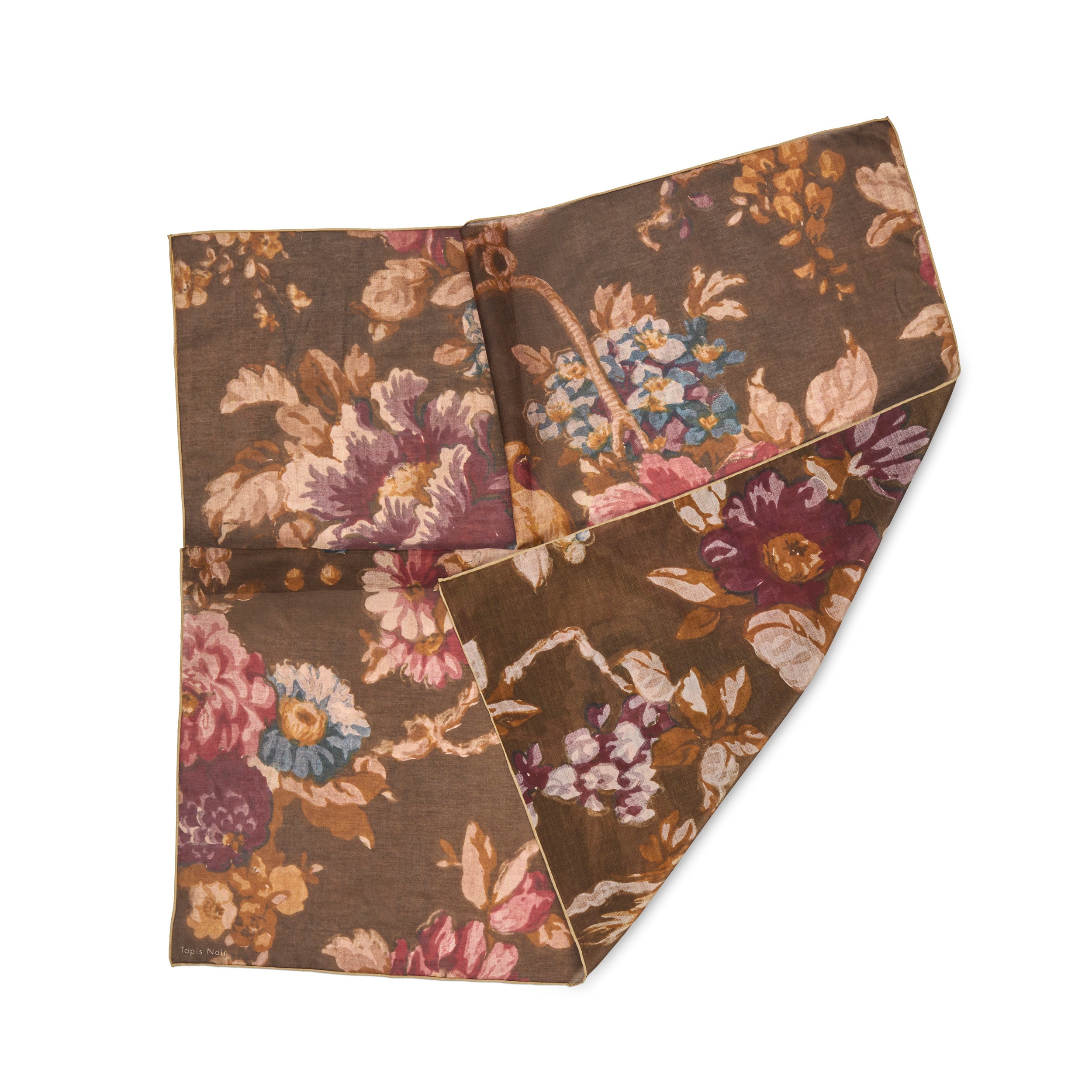 Tapis Noir Let Daisy Tørklæde Light Small (67x67cm) Dark olive