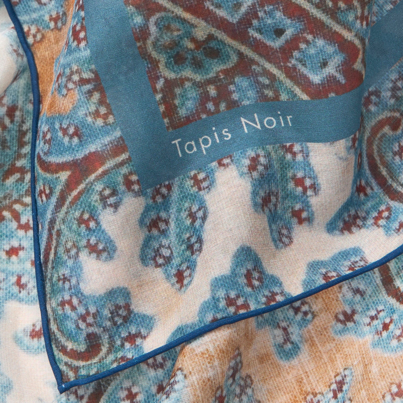 Tapis Noir Let Daphne Tørklæde Light Small (67x67cm) Mørkeblå