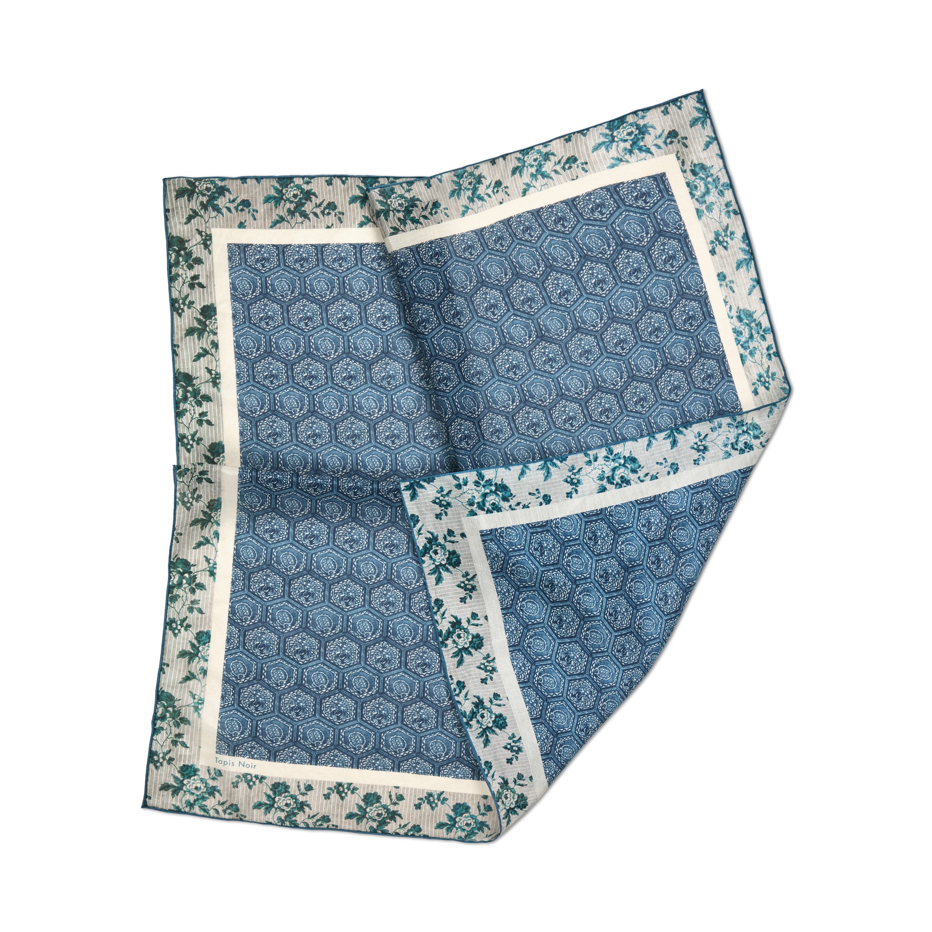 Tapis Noir Let Småt Giovanna Tørklæde Light Small (67x67cm) Mørkeblå
