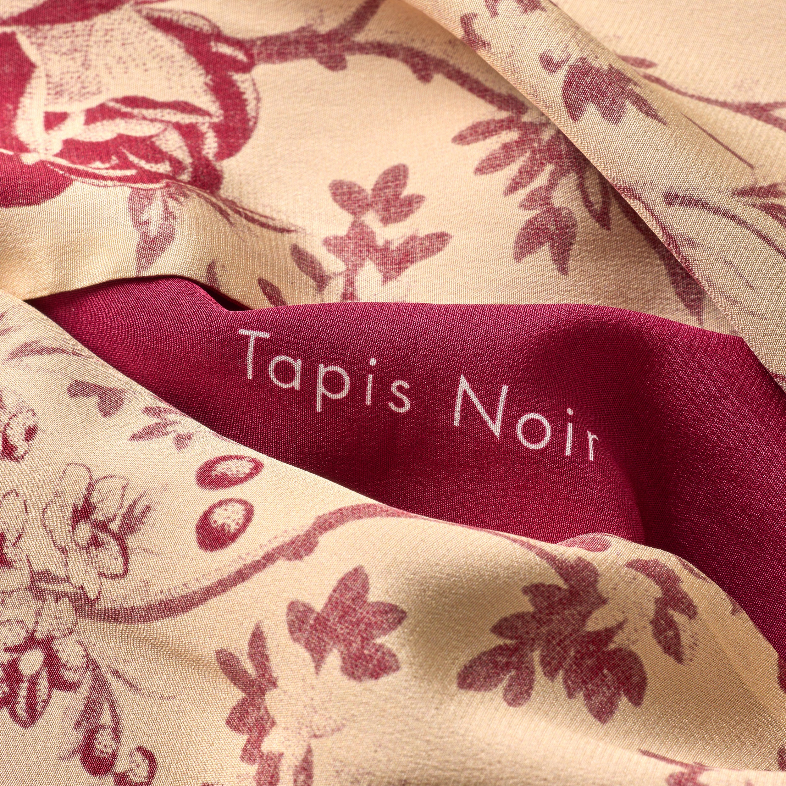 Tapis Noir Smalt Pink Toile Tørklæde Slim Rød