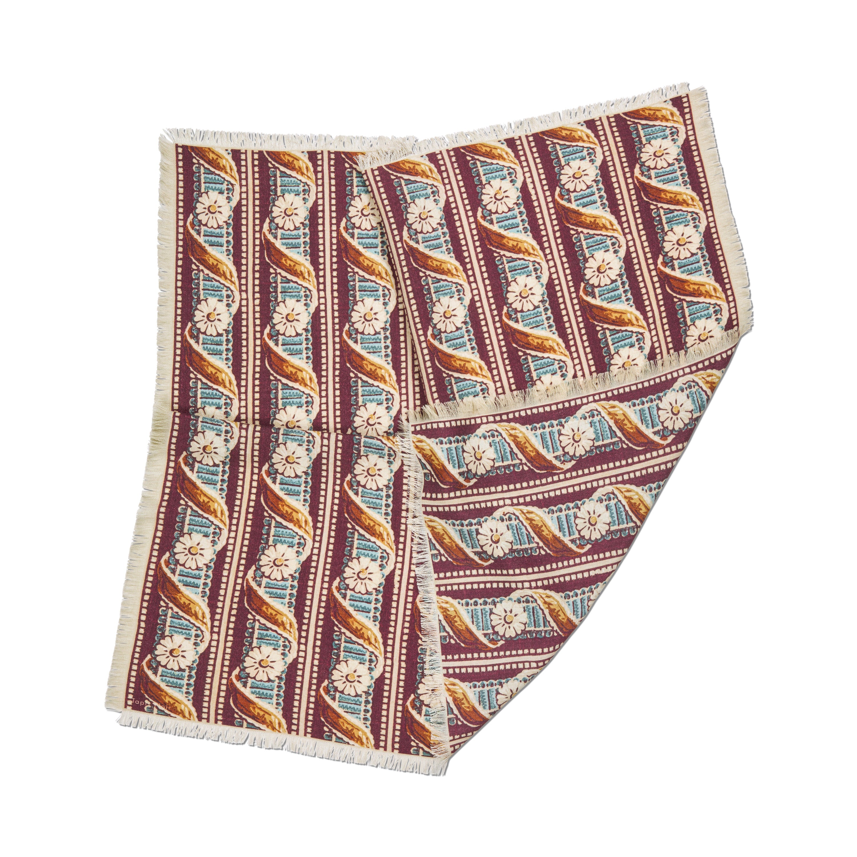 Tapis Noir Uld Lille Gabby Tørklæde Wool Small Bordeaux