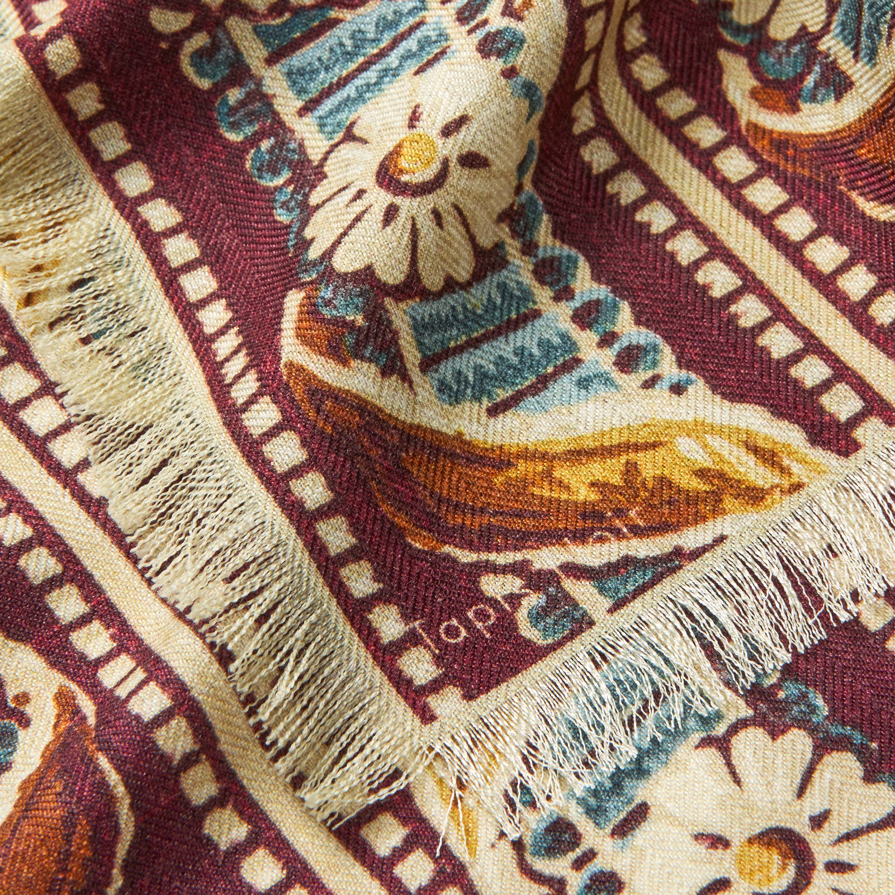 Tapis Noir Uld Lille Gabby Tørklæde Wool Small Bordeaux